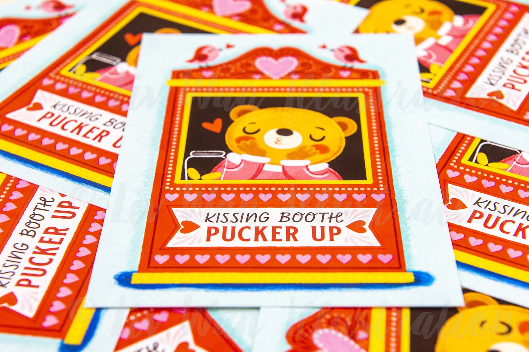 Valentine's Day Kissing Booth Postcard