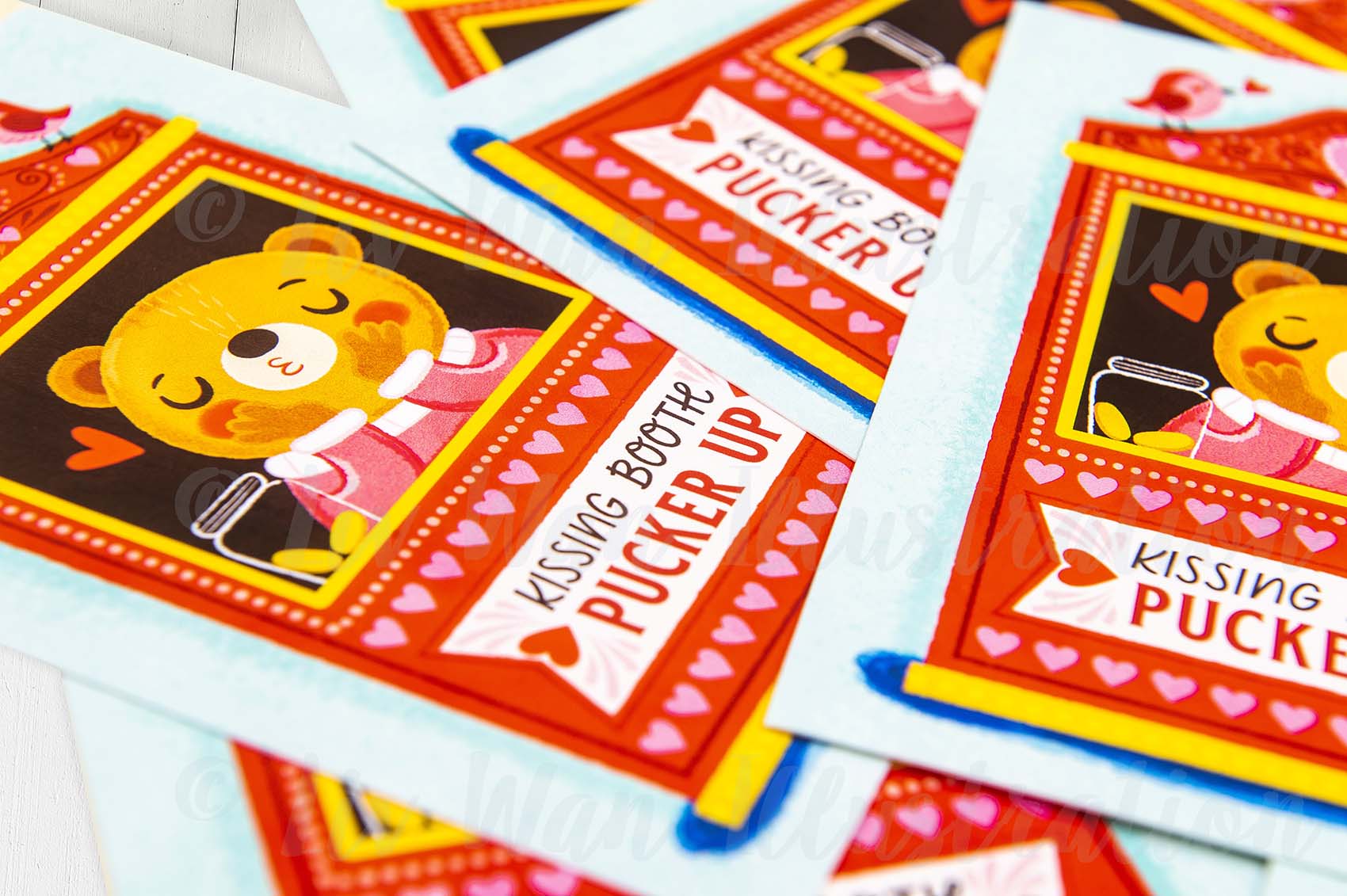 Valentine's Day Kissing Booth Postcard