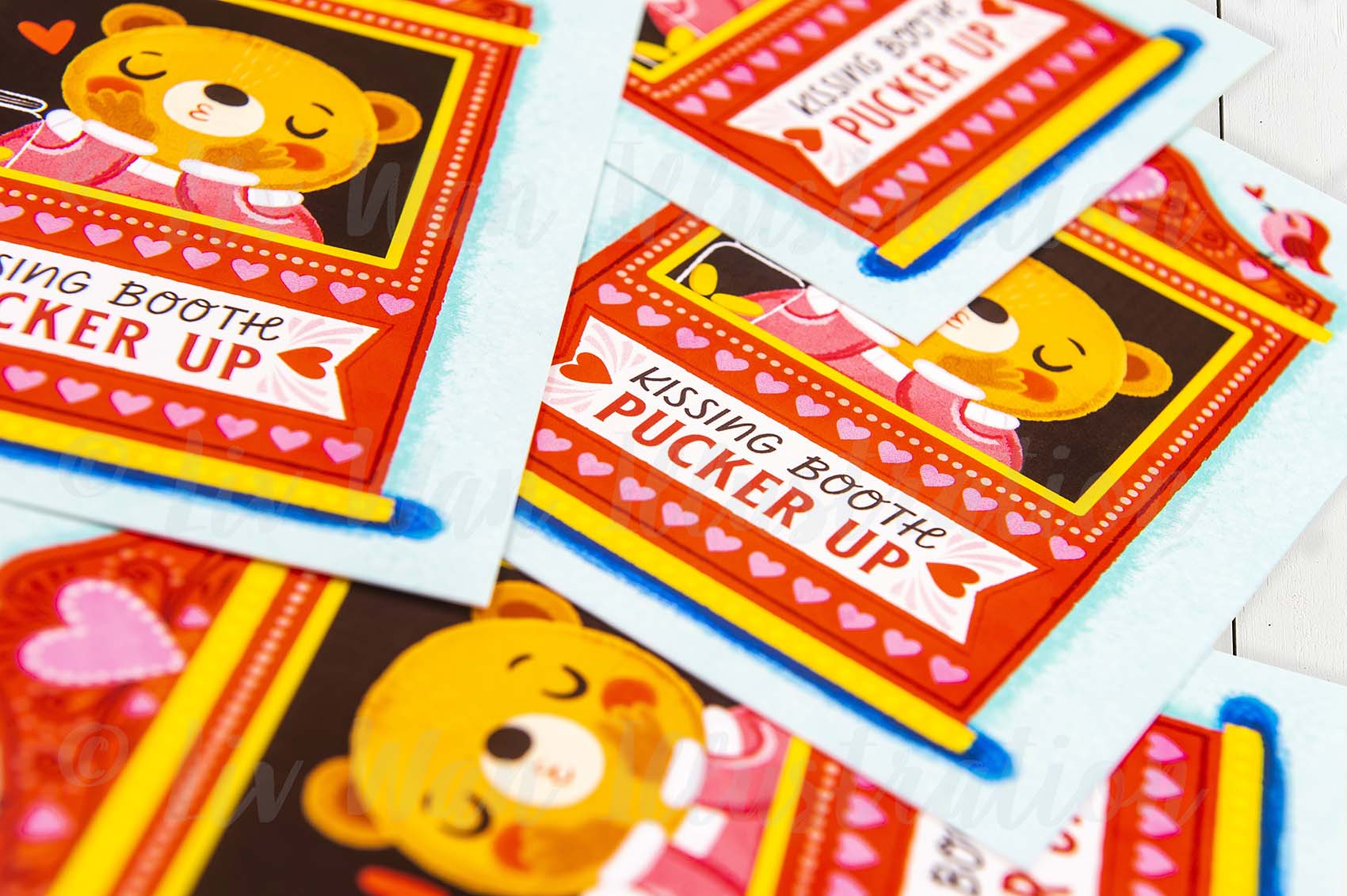 Valentine's Day Kissing Booth Postcard