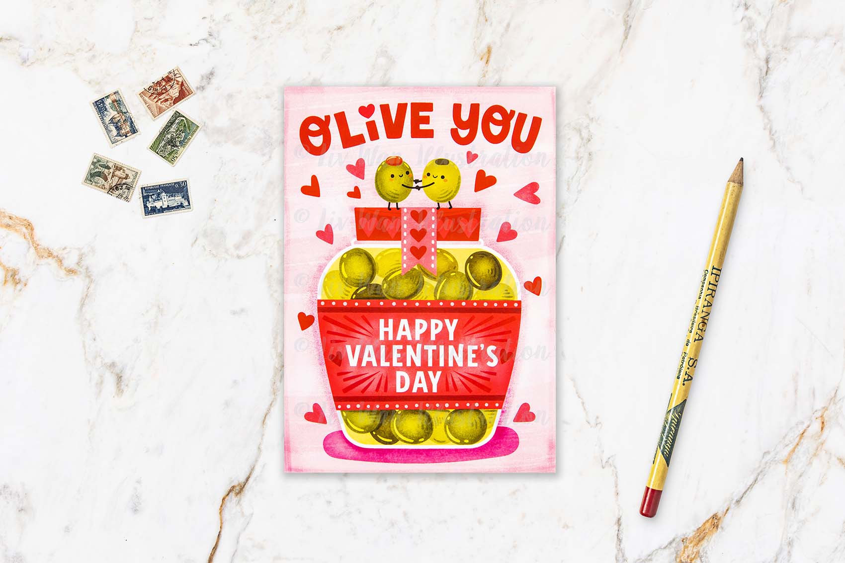 Valentine's Day Love You Postcard