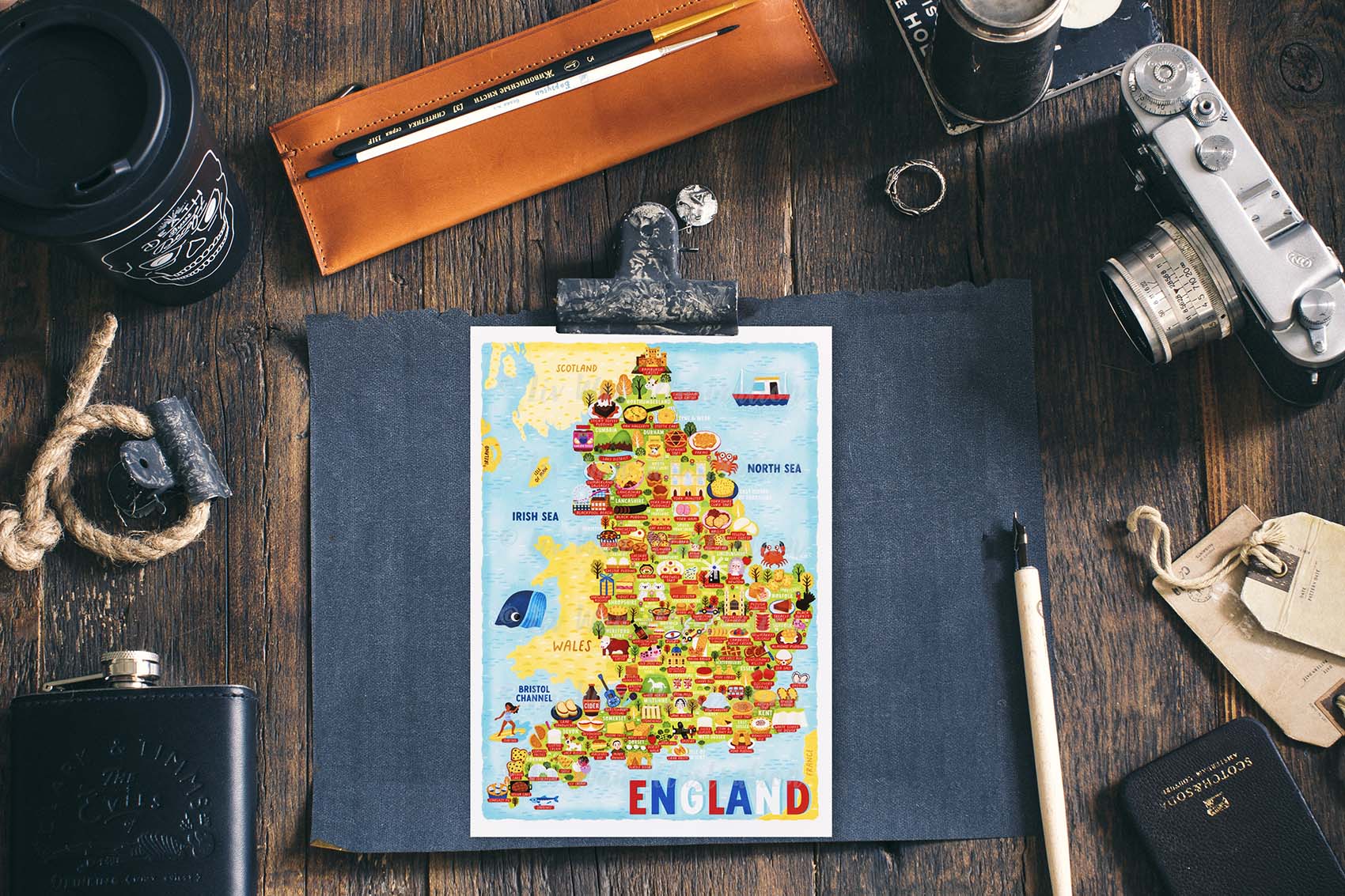 England map postcard