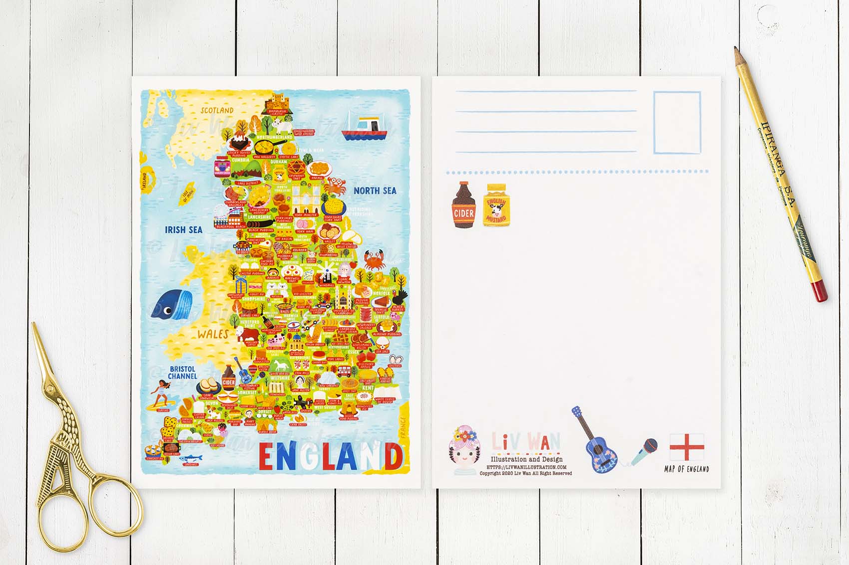 England map postcard