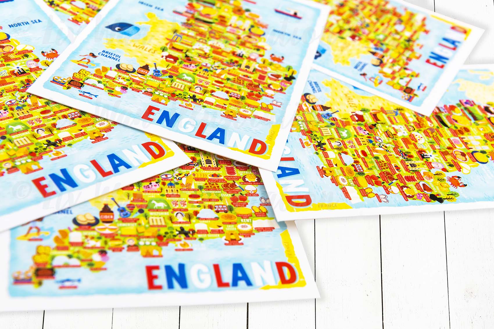 England map postcard