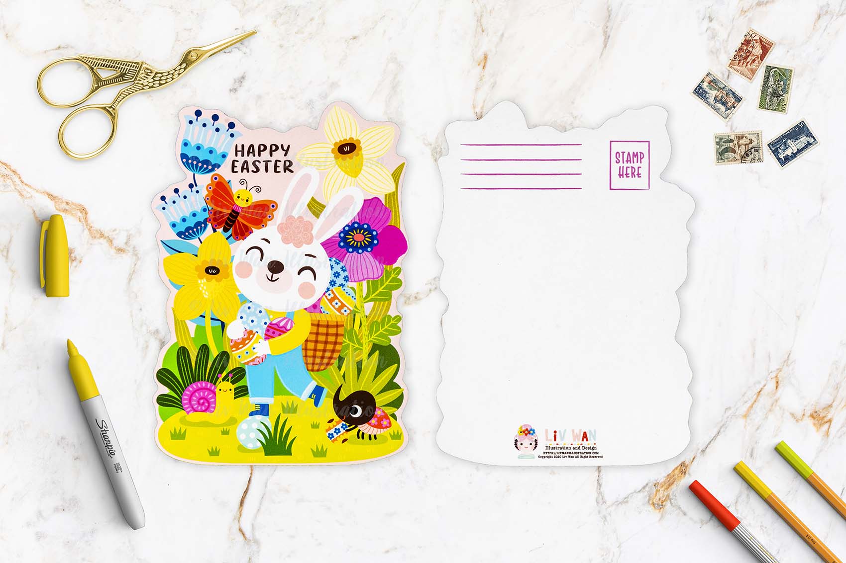 Easter Bunny Postcard
