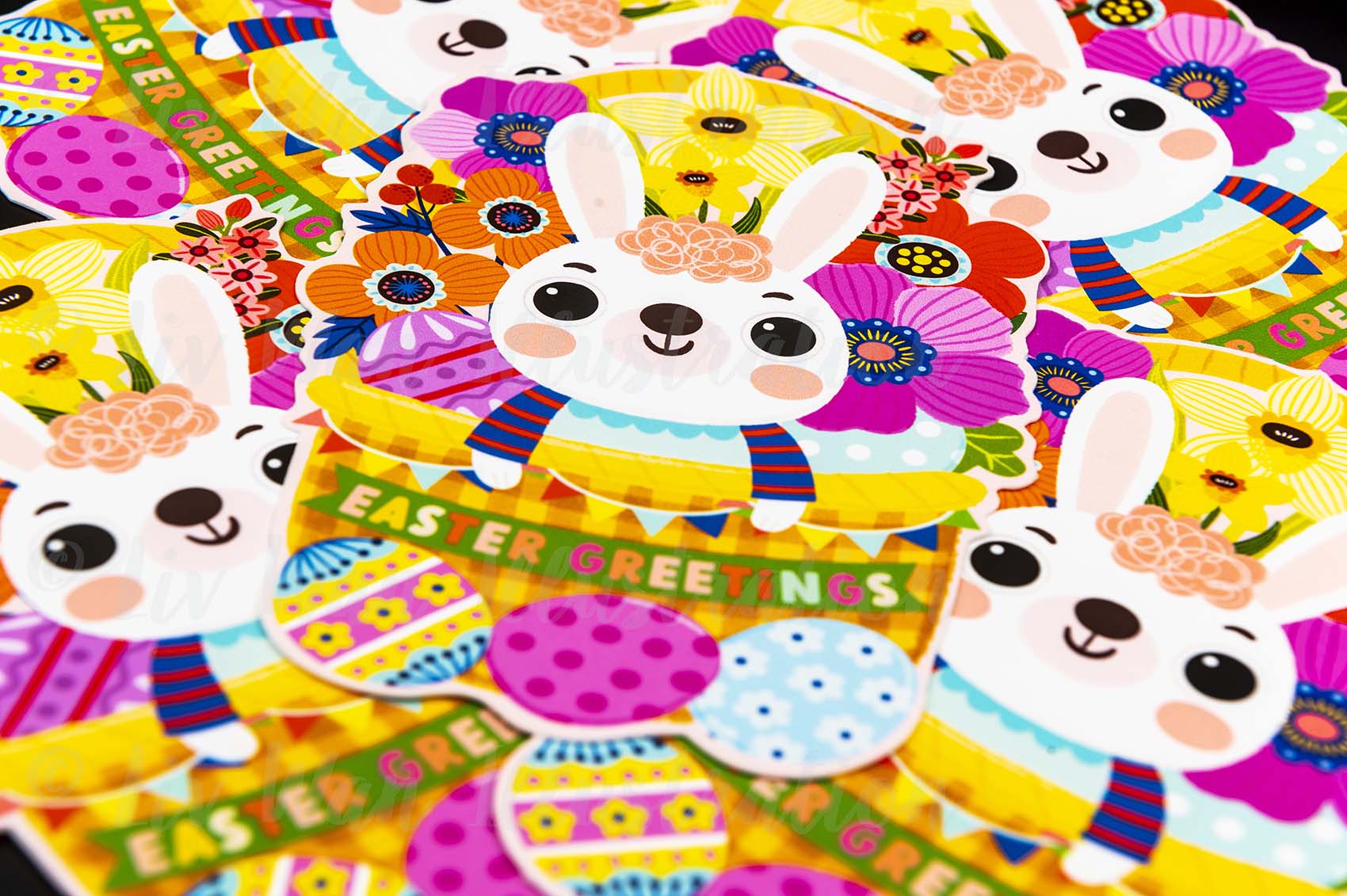 Easter bunny postcard