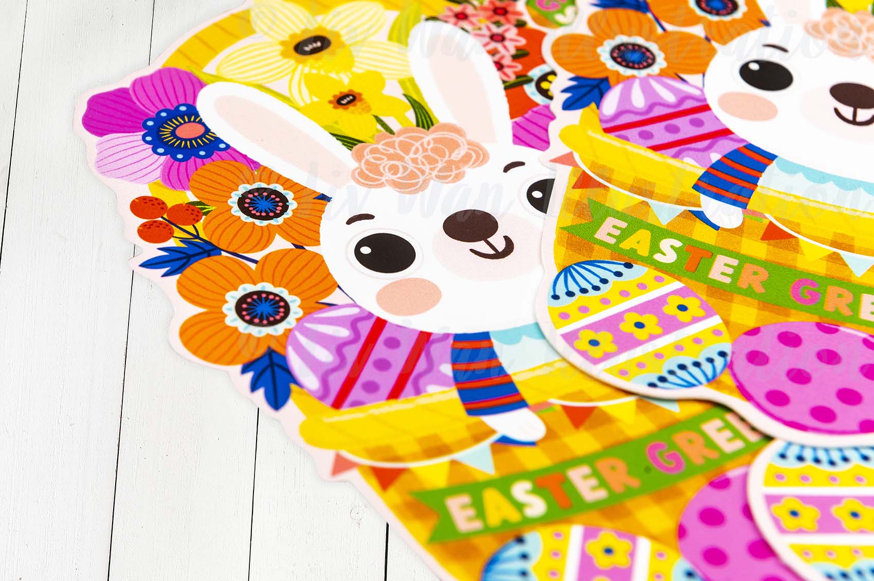 Easter bunny postcard