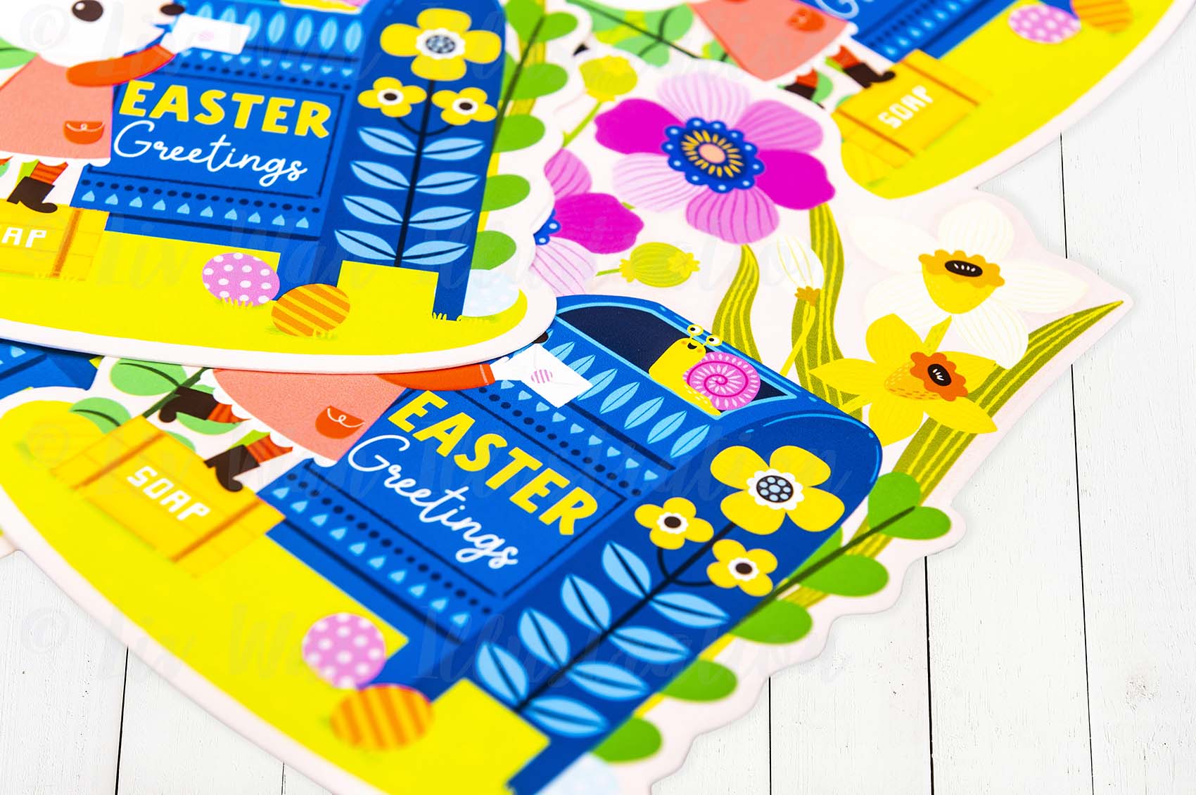 Easter bunny postcard