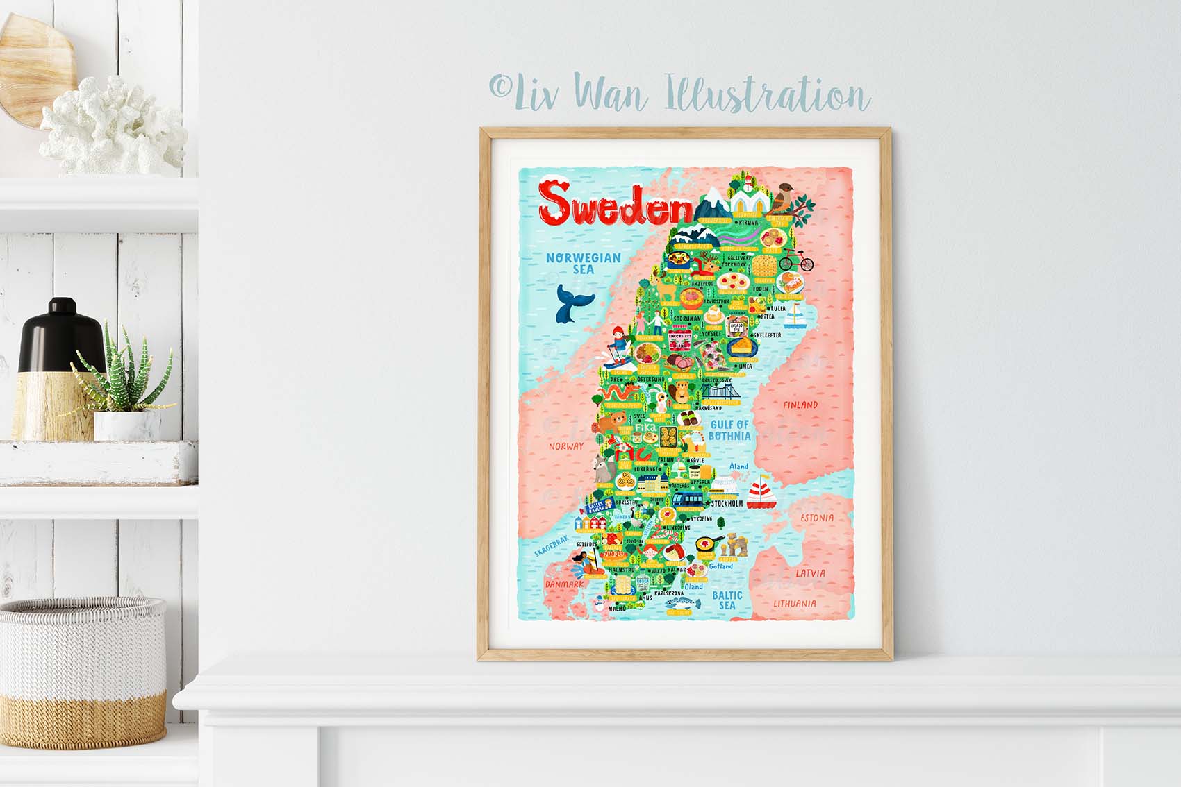 Sweden Map Poster