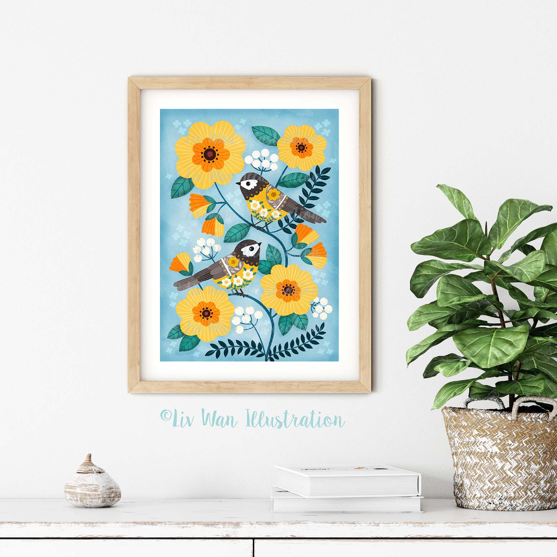 Great Tit Bird Poster