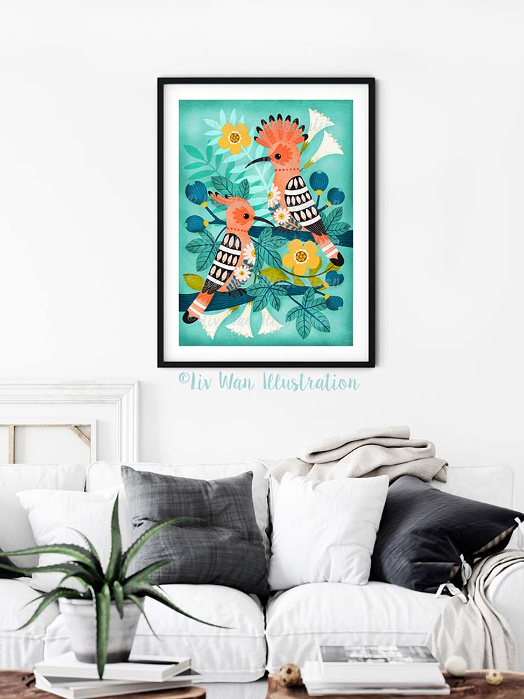 Hoopoe Bird Poster