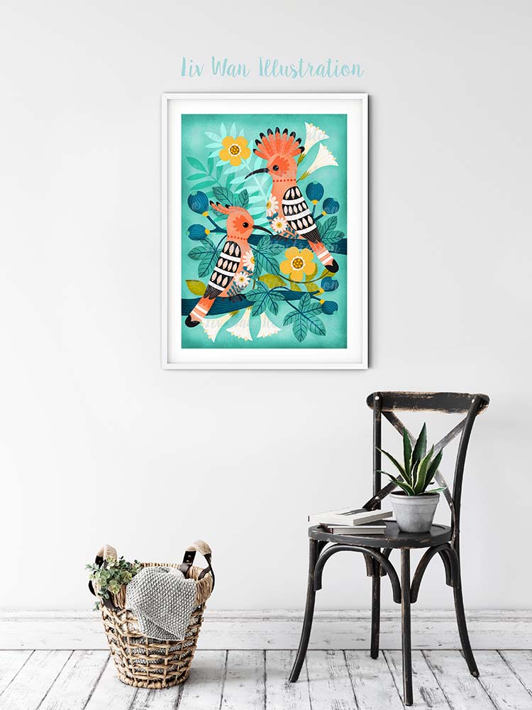 Hoopoe Bird Poster