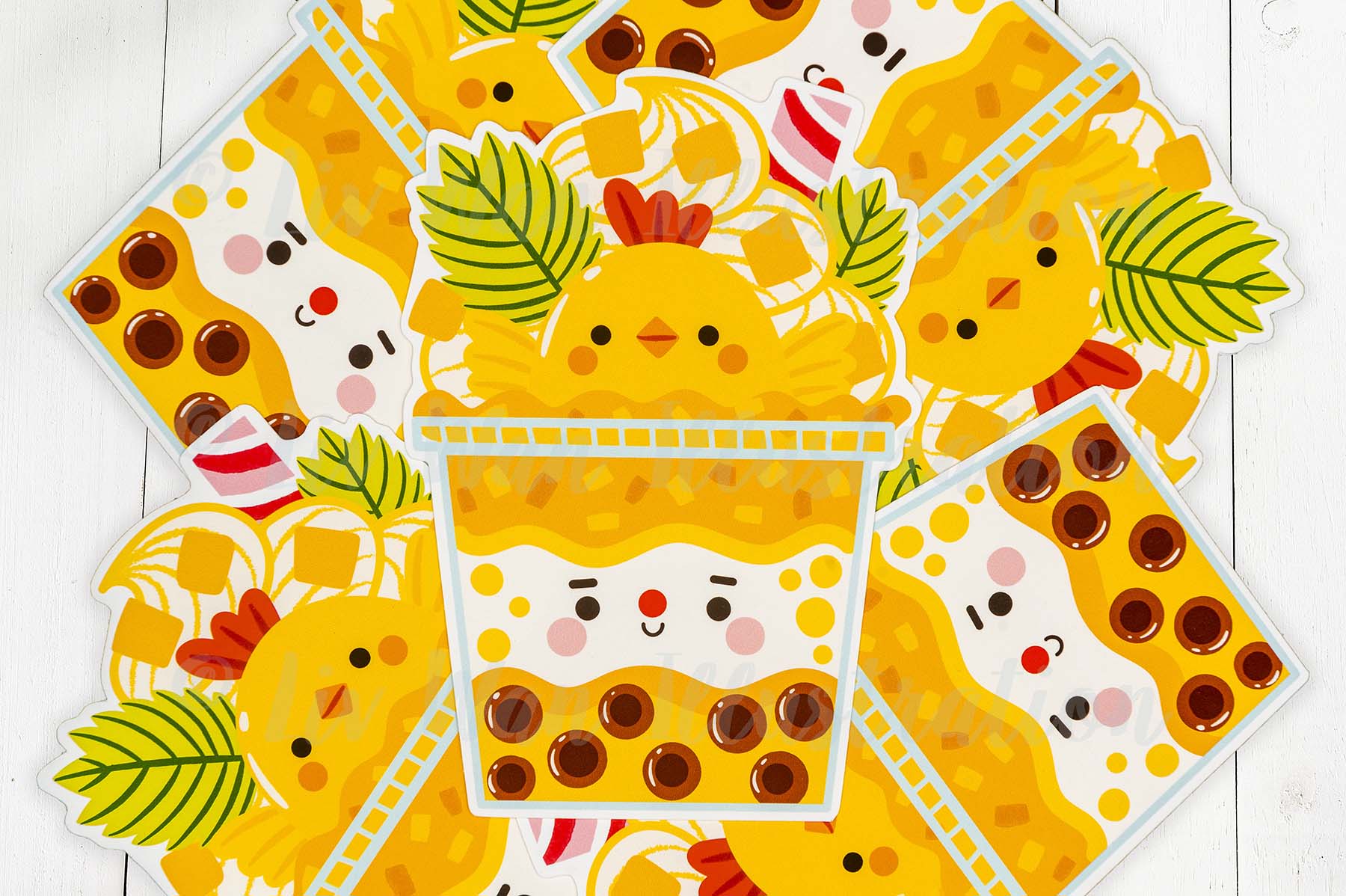 Mango Chicken Bubble Tea Postcard