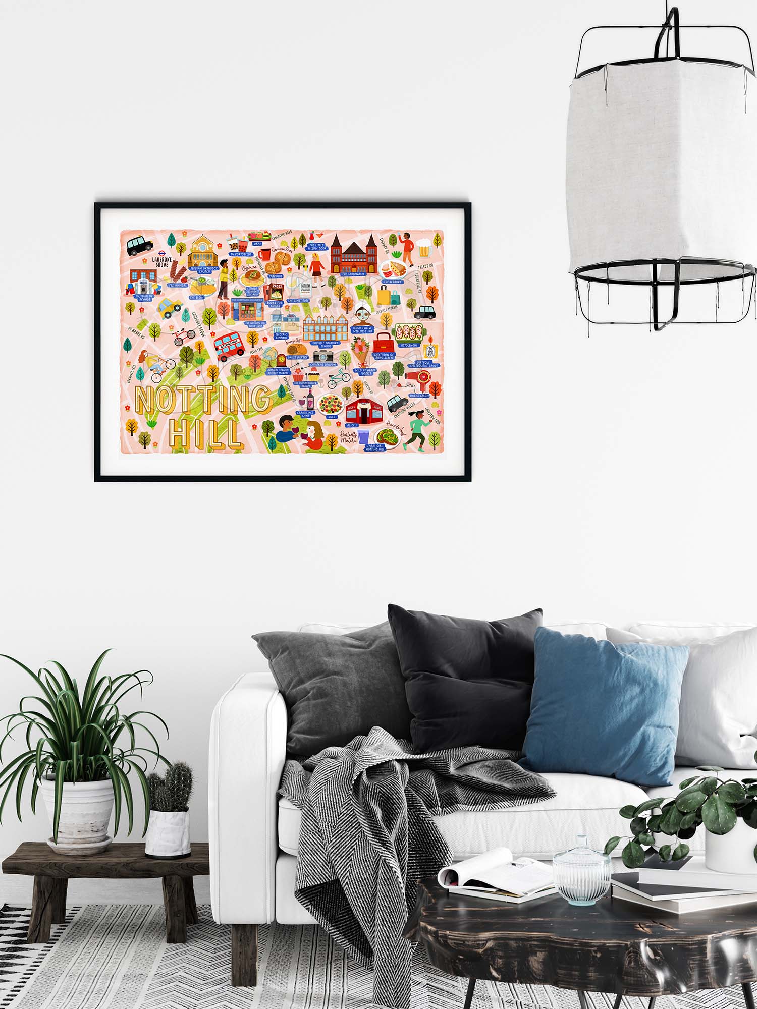 Notting Hill Map Poster