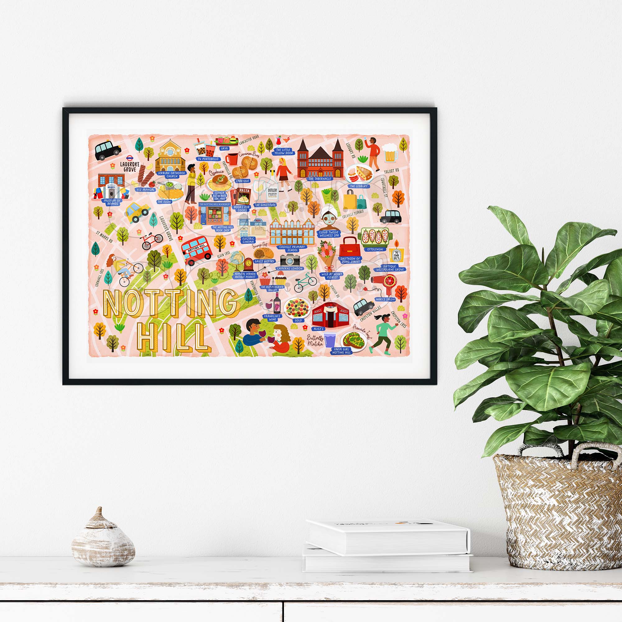 Notting Hill Map Poster