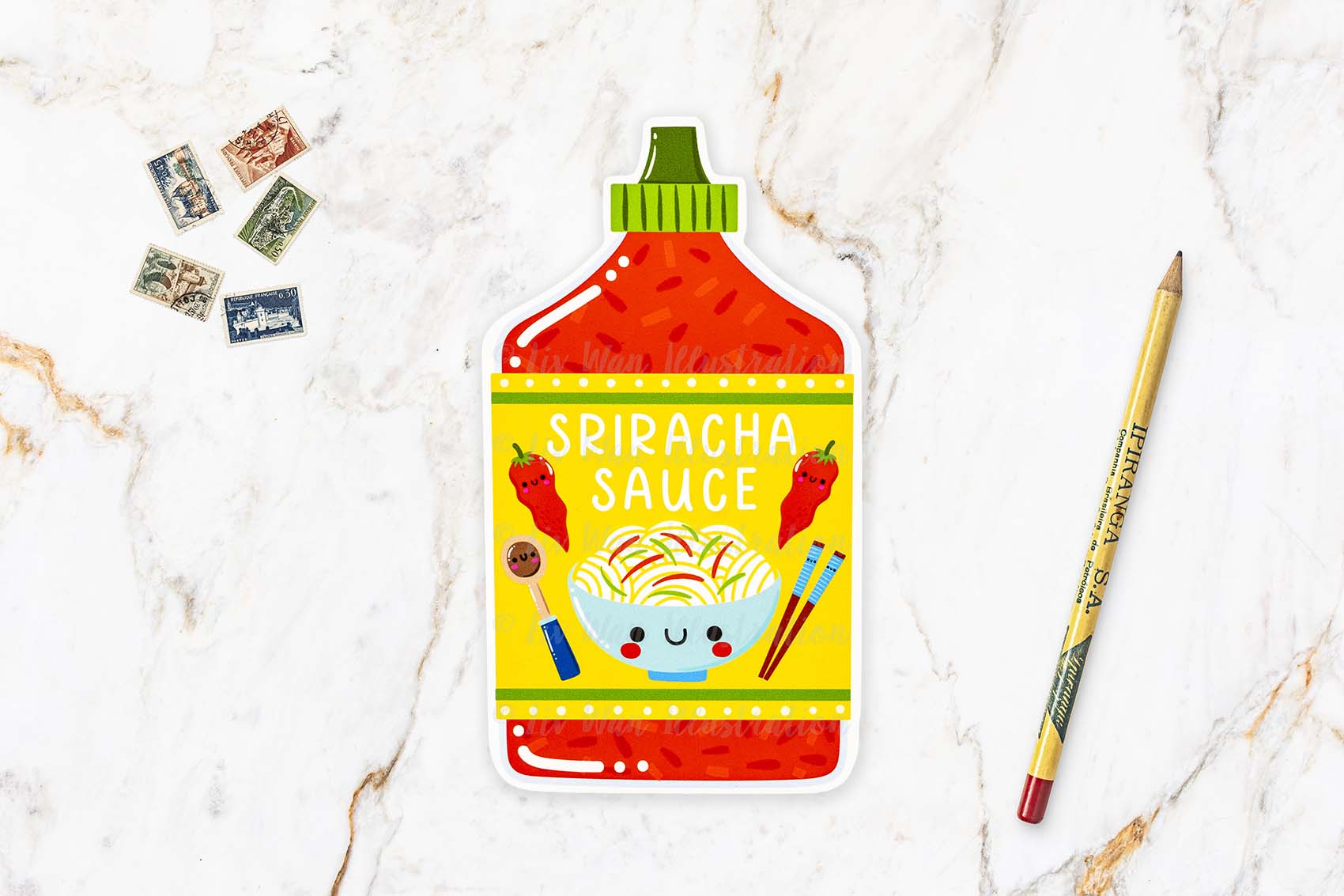 Sriracha Sauce Postcard