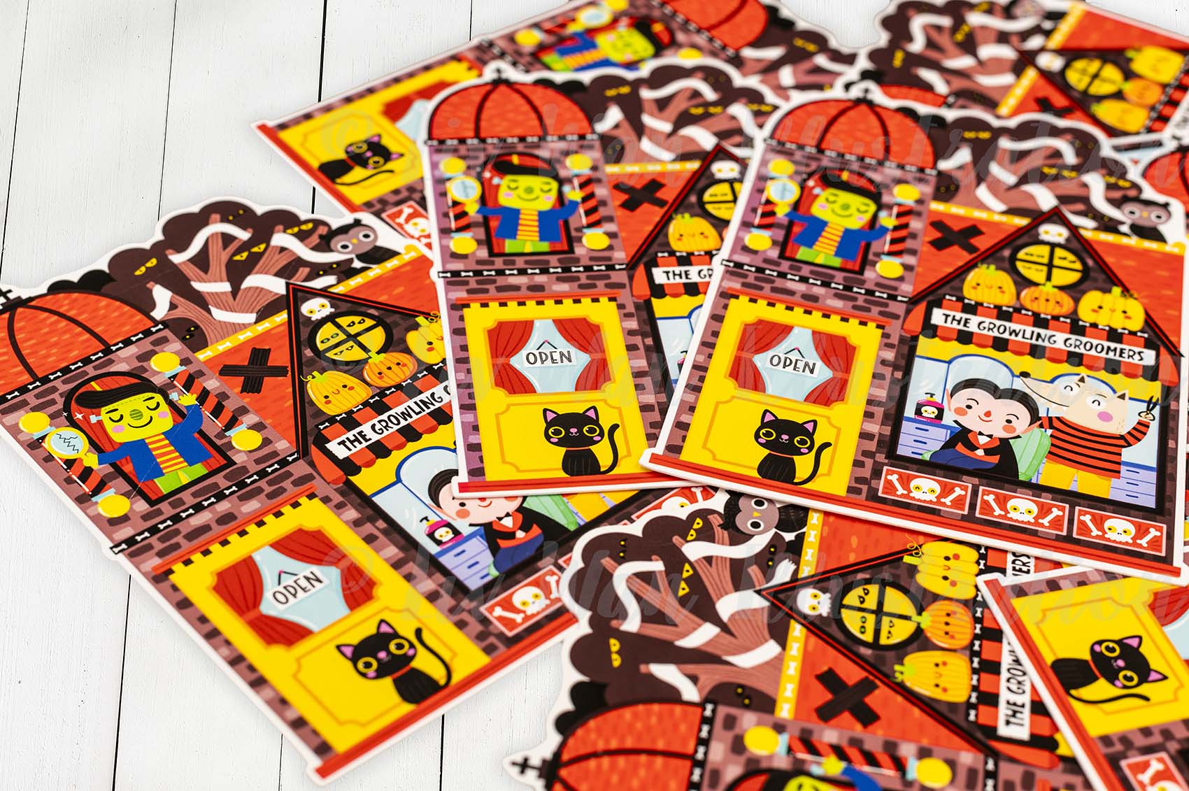 Halloween Barber Postcard