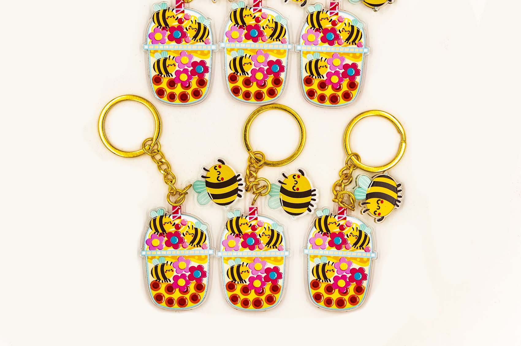 Bubble tea keychain