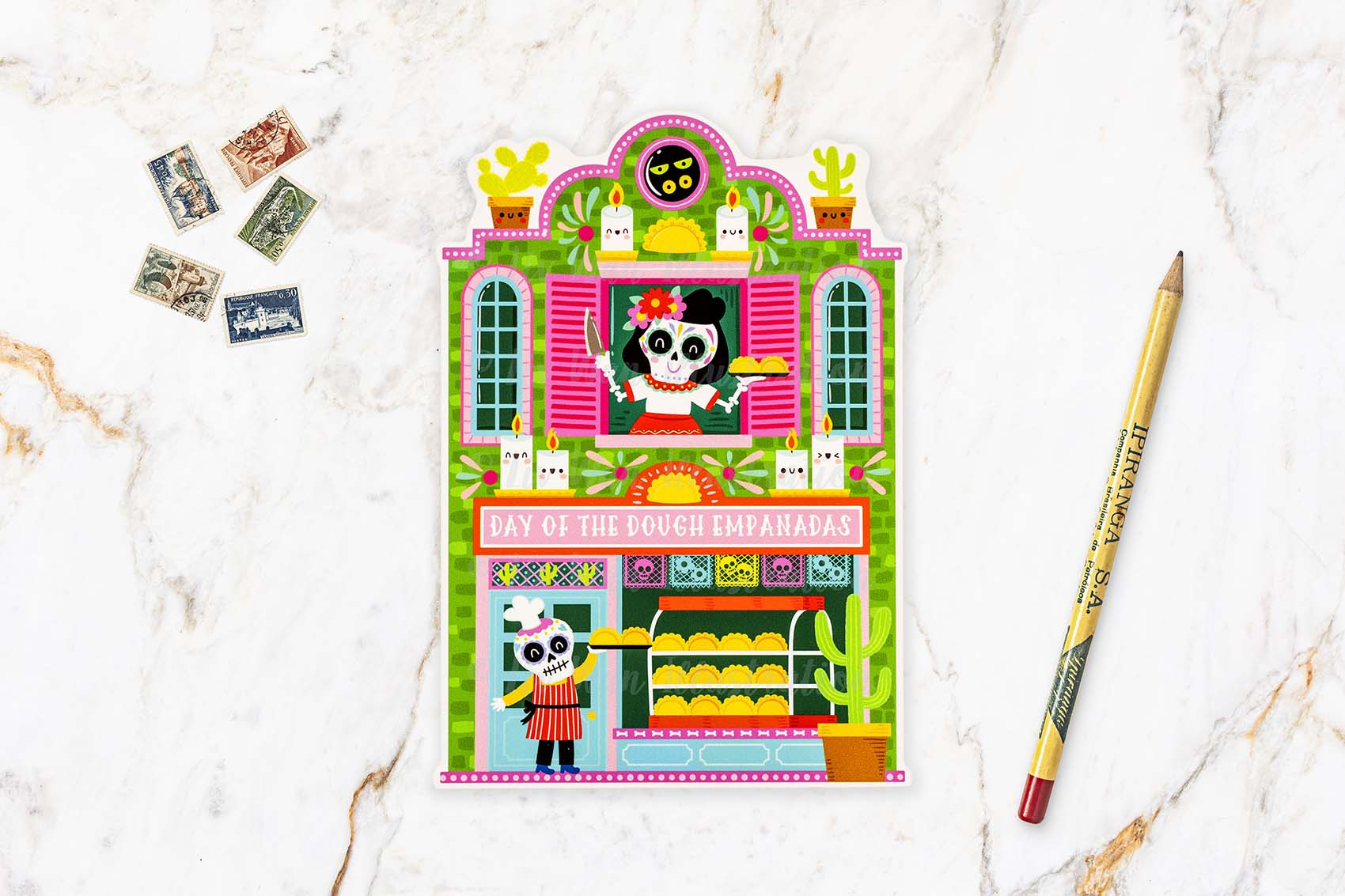 Halloween Bakery Postcard