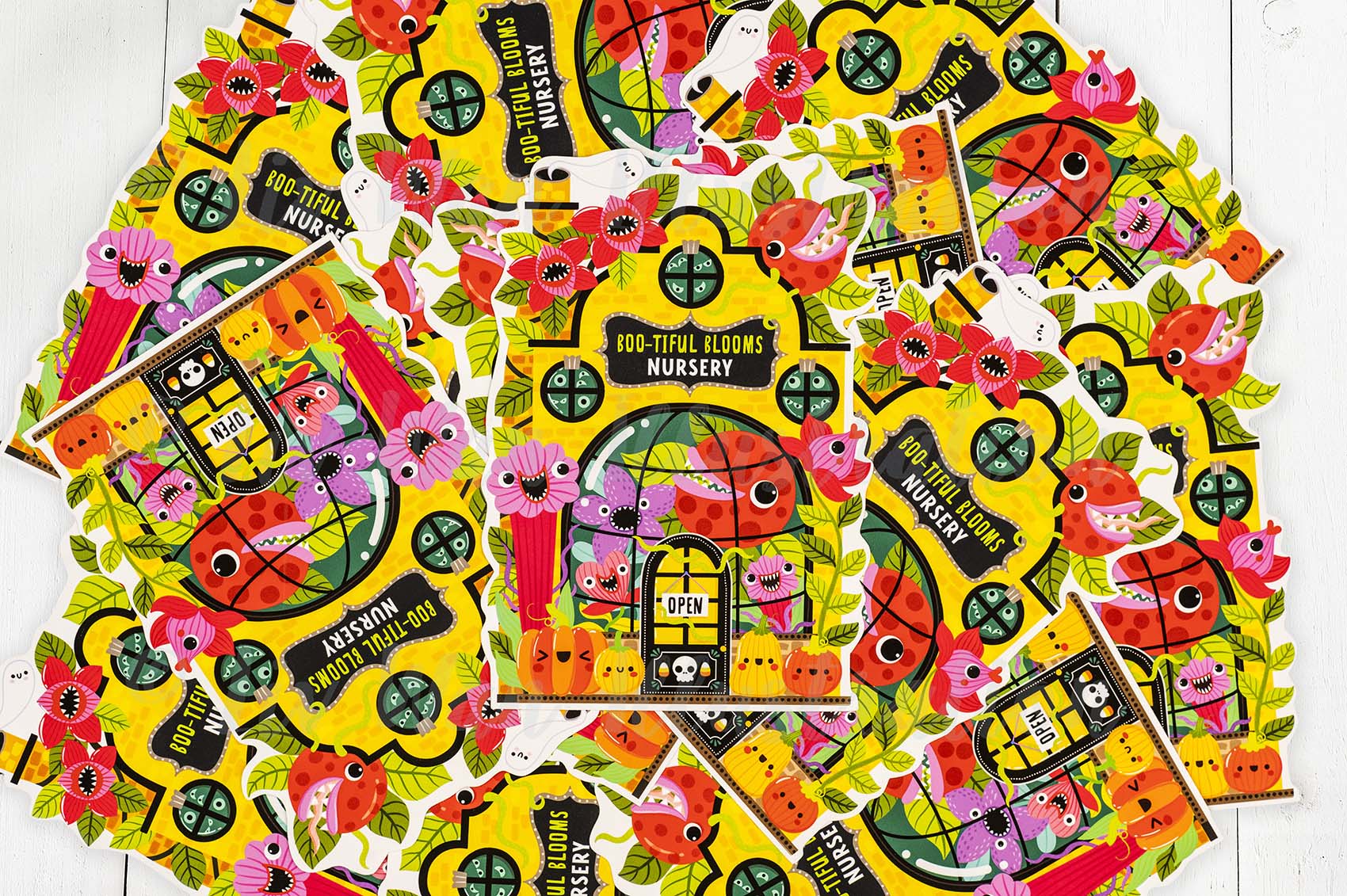 Halloween Garden Nursery Postcard