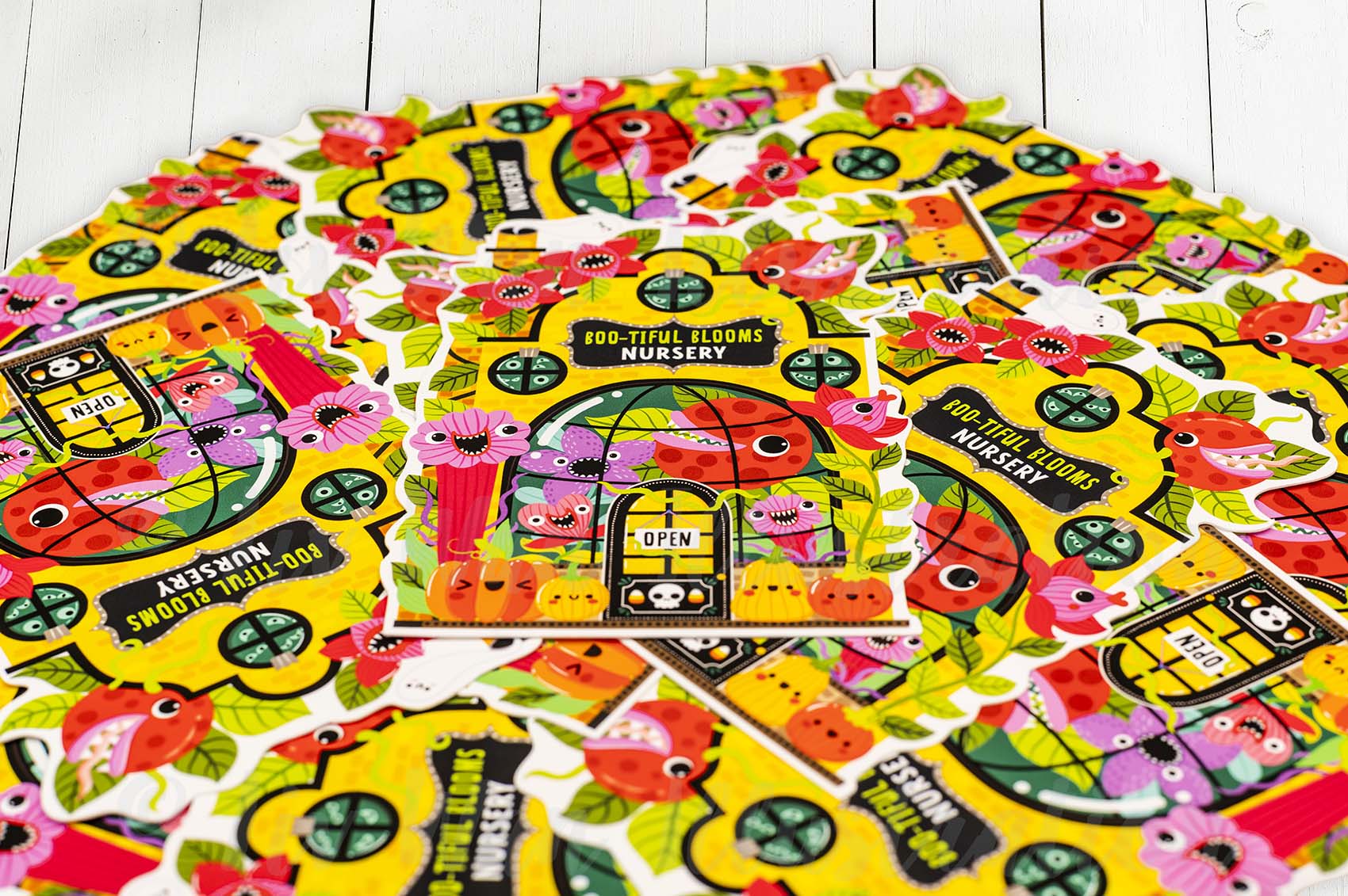 Halloween Garden Nursery Postcard