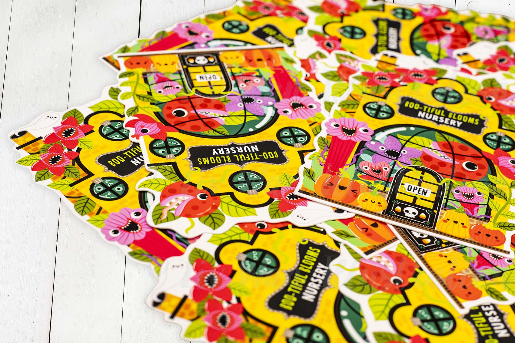 Halloween Garden Nursery Postcard