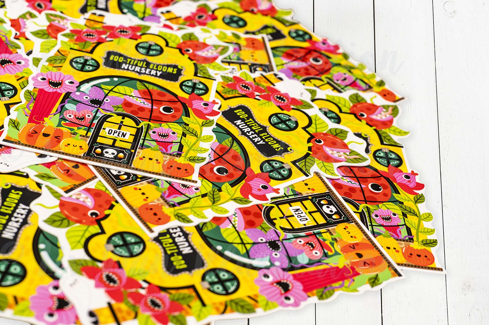 Halloween Garden Nursery Postcard