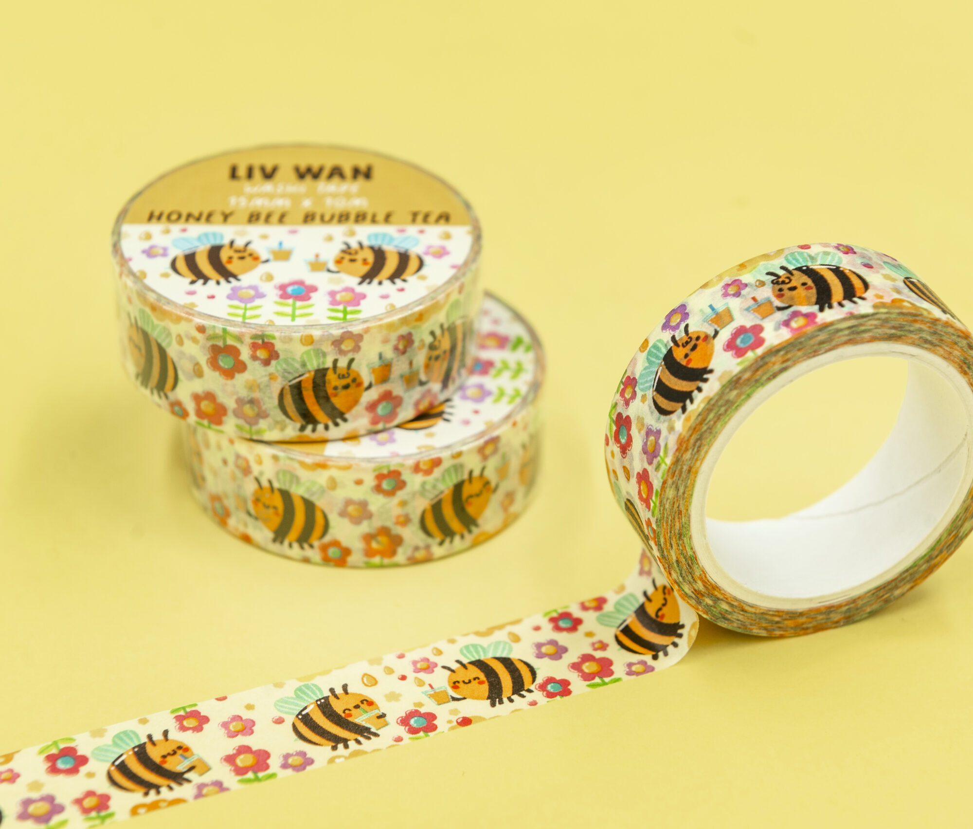 Honey Bubble Tea Washi Tape