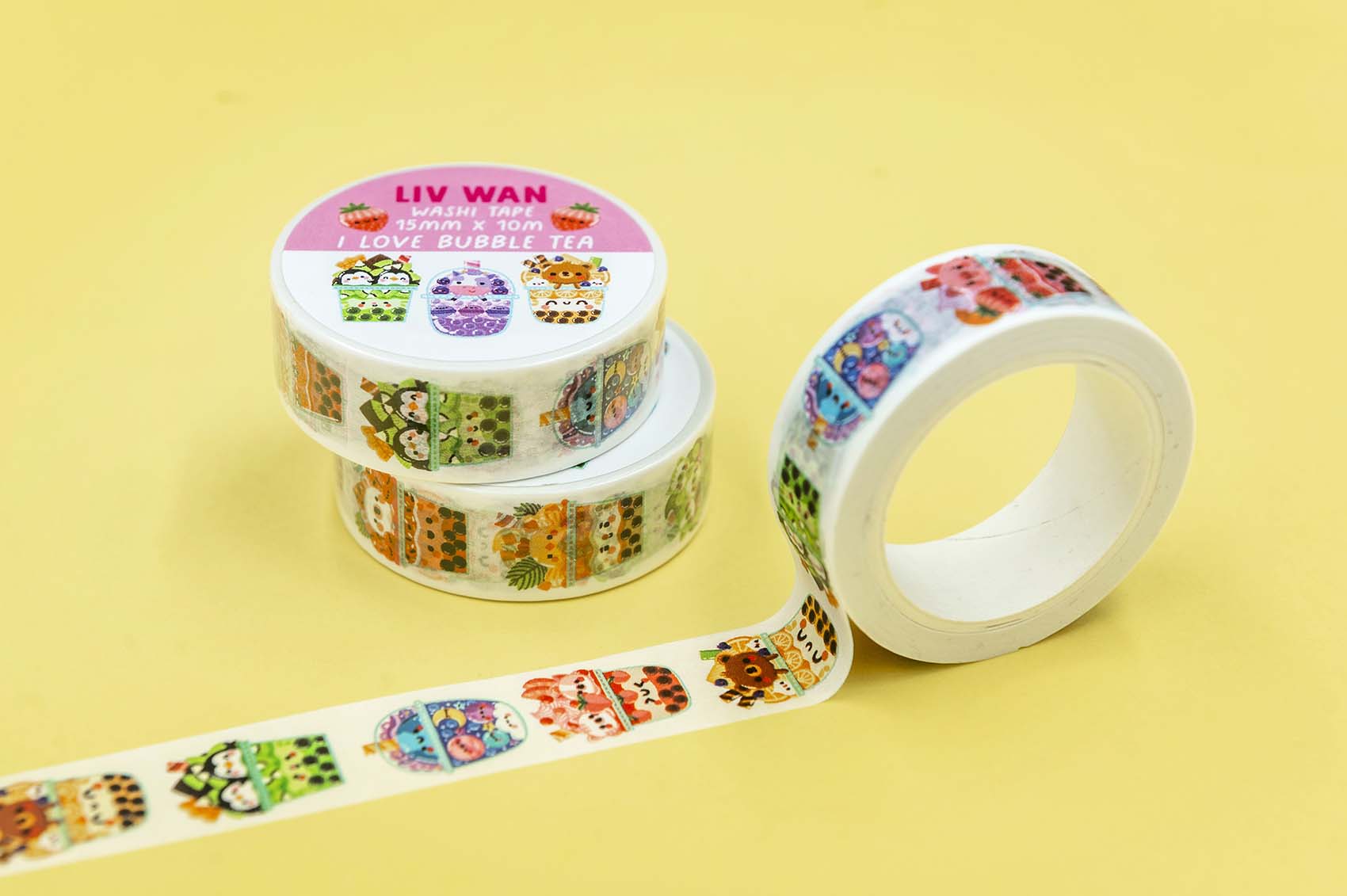 I Love Bubble Tea Washi Tape