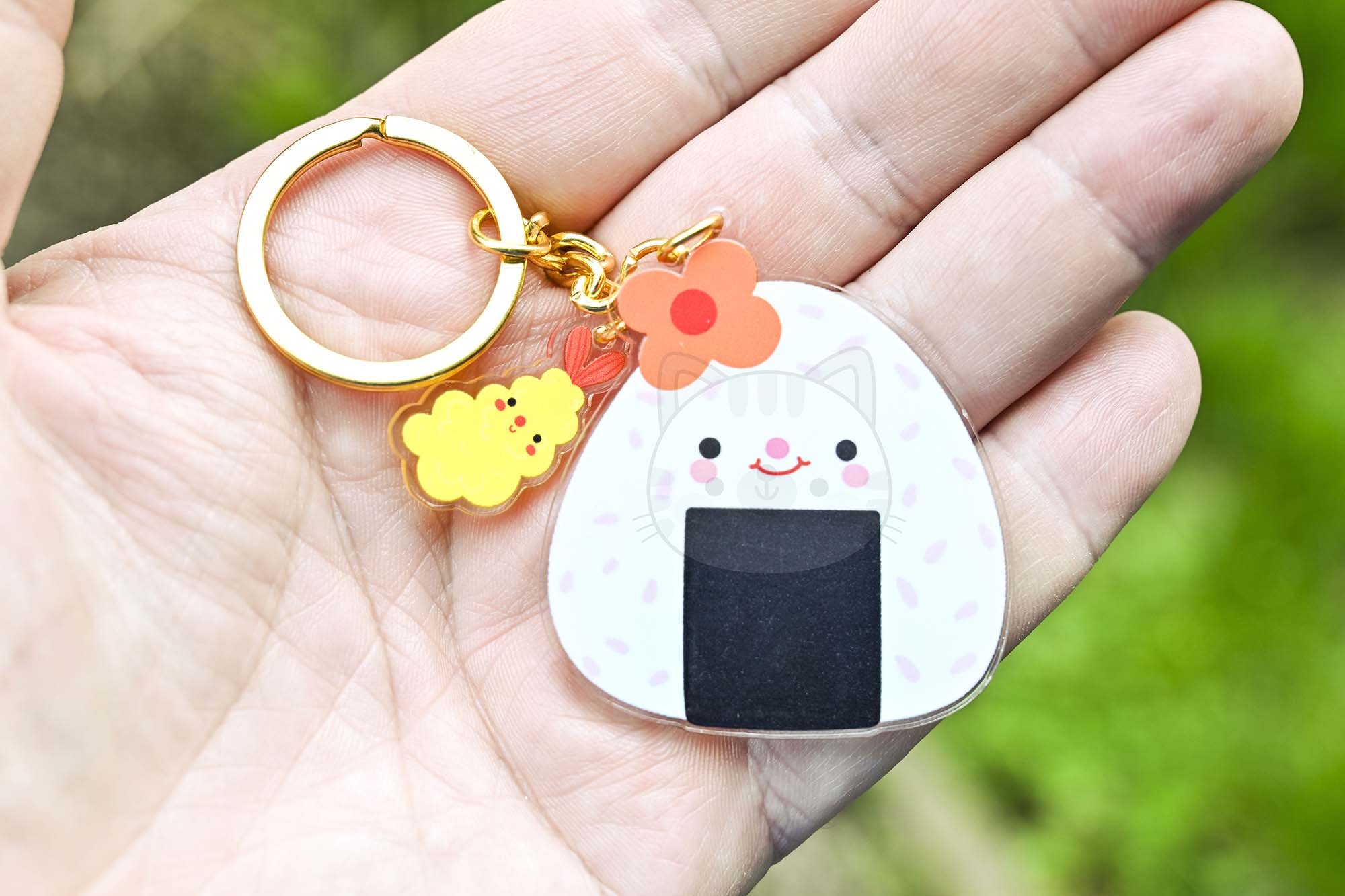 onigiri sushi keychain