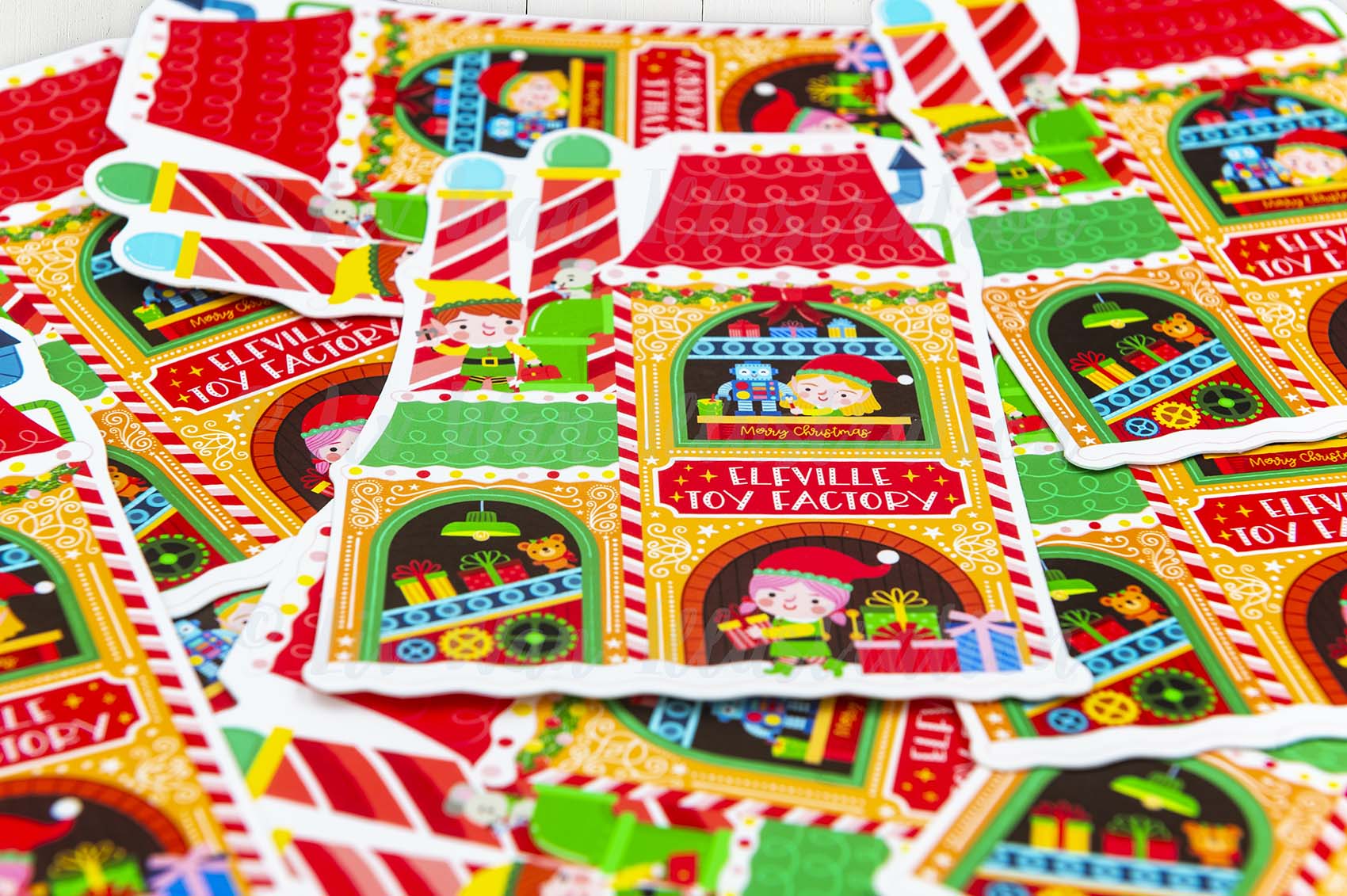 Elf Toy Factory Postcard