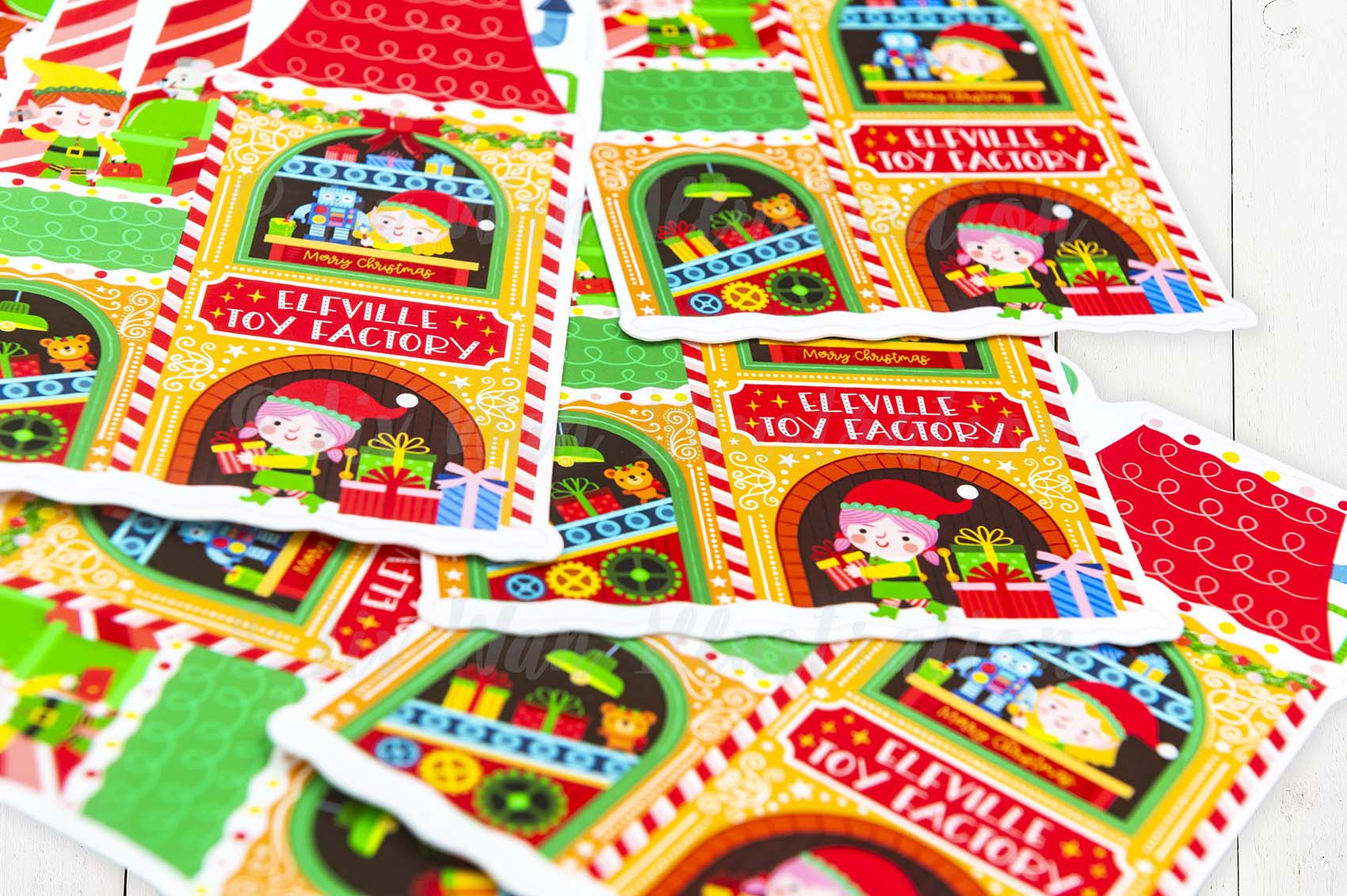 Elf Toy Factory Postcard