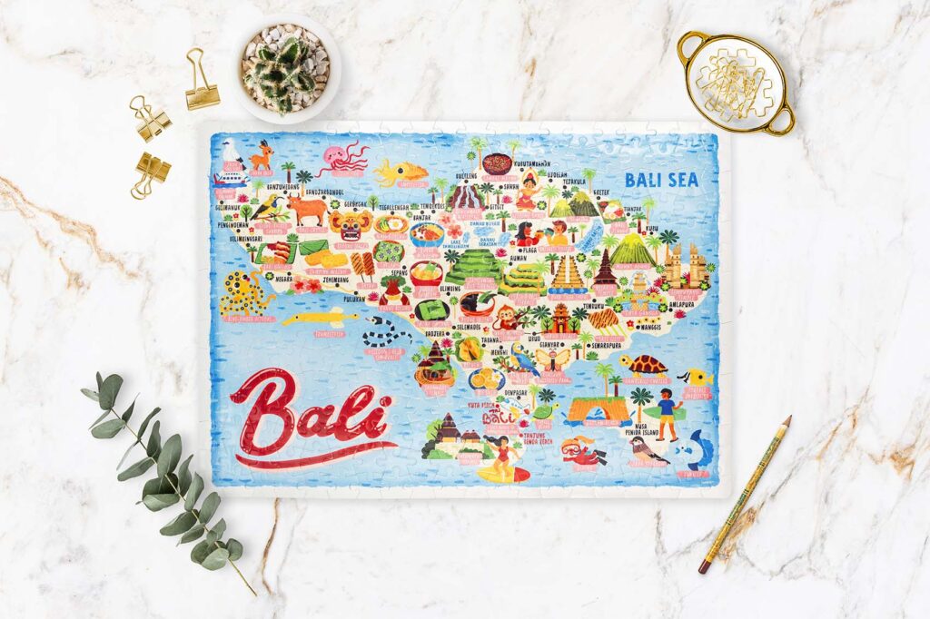 Bali map jigsaw puzzle Bali map jigsaw puzzle