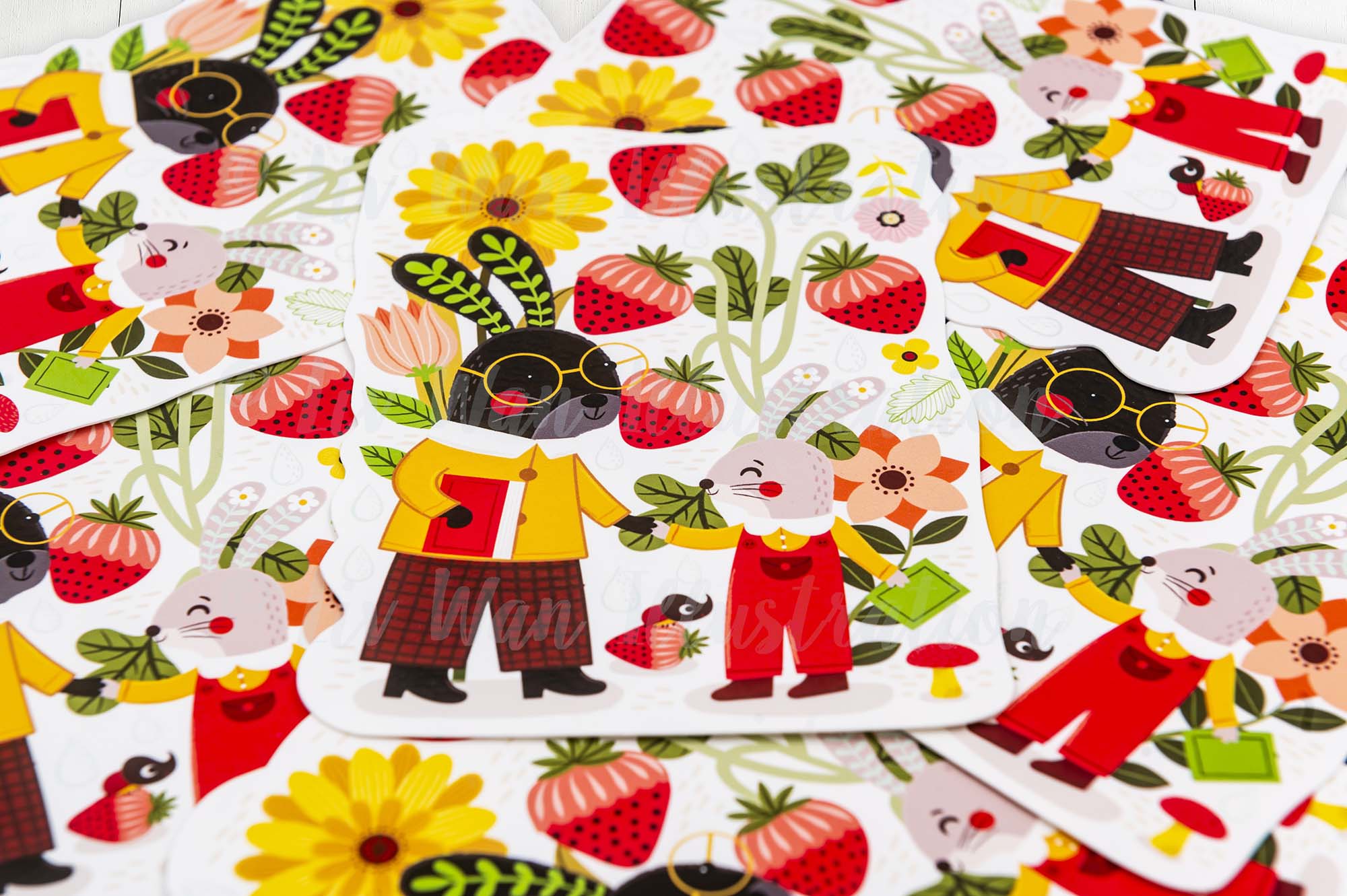 Easter Strawberries Postcard