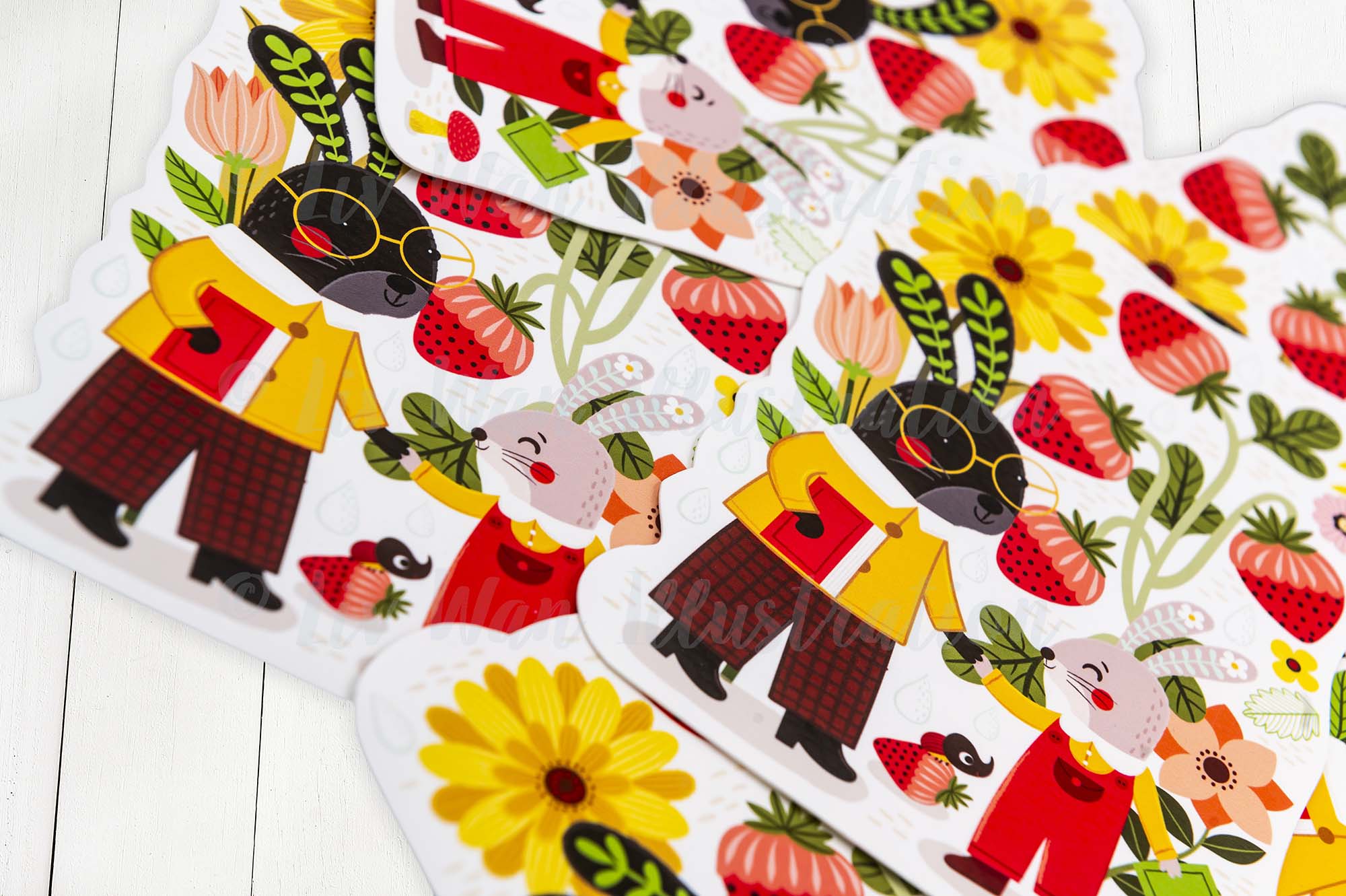 Easter Strawberries Postcard