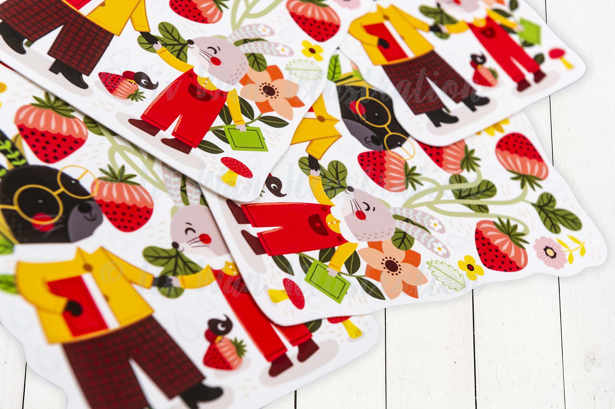 Easter Strawberries Postcard