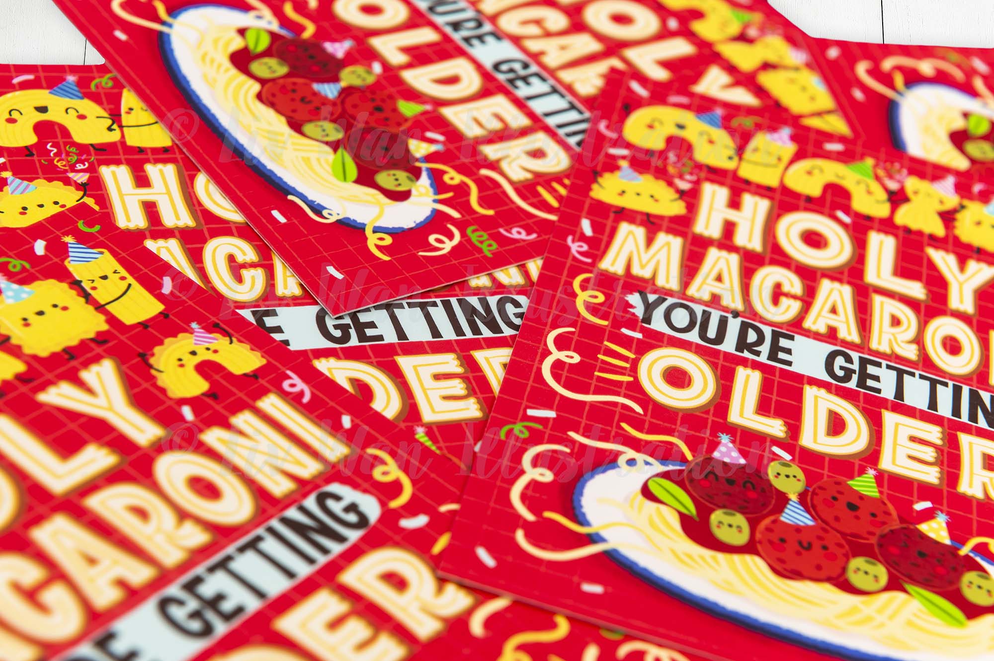 Holy Macaroni Birthday Postcard