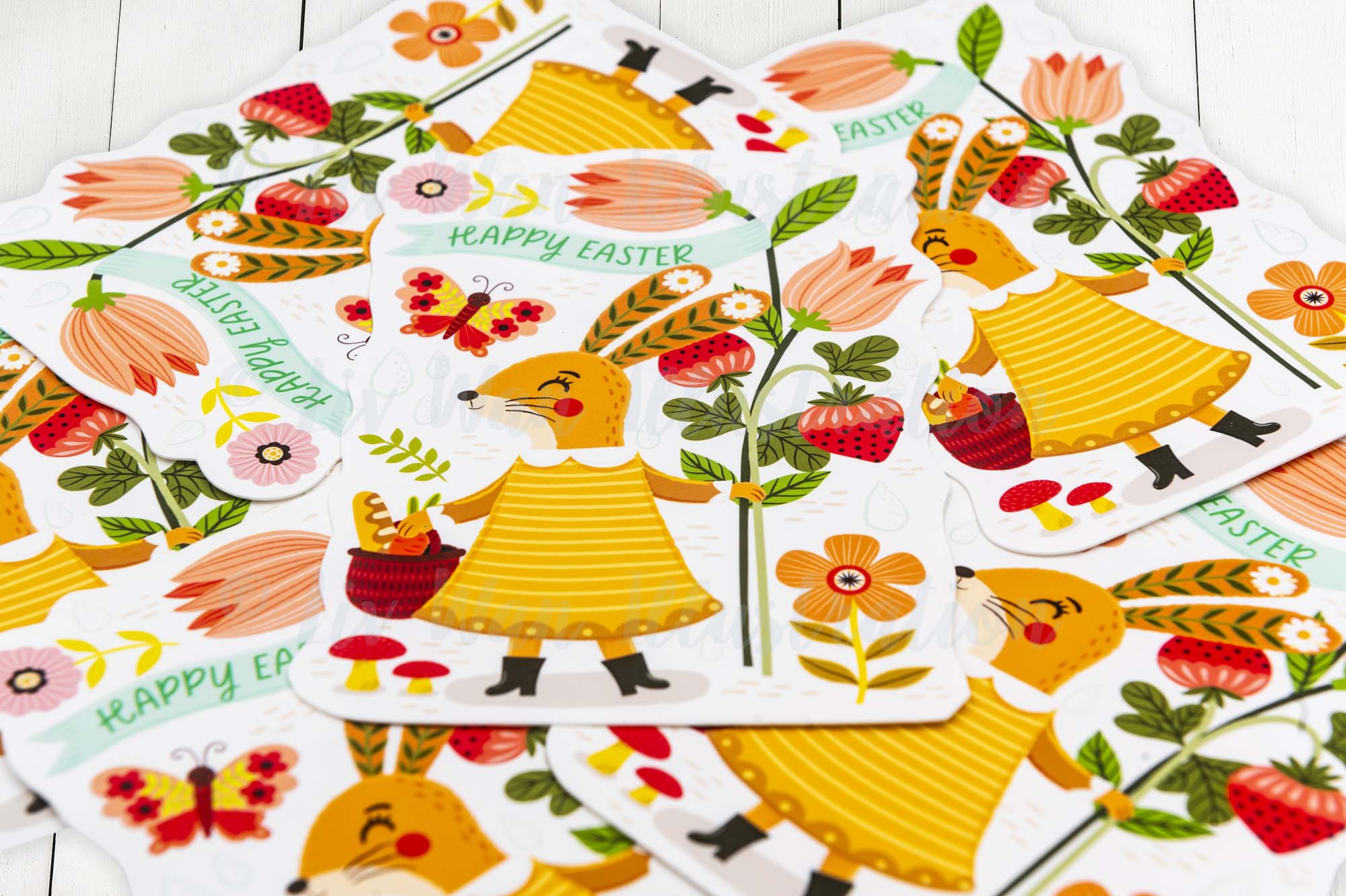 Happy Easter Flowers Postcard