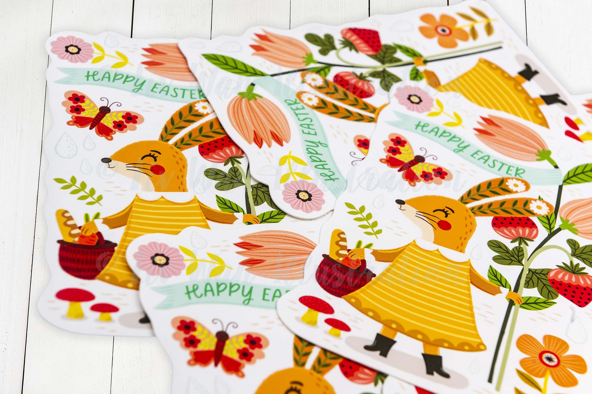 Happy Easter Flowers Postcard