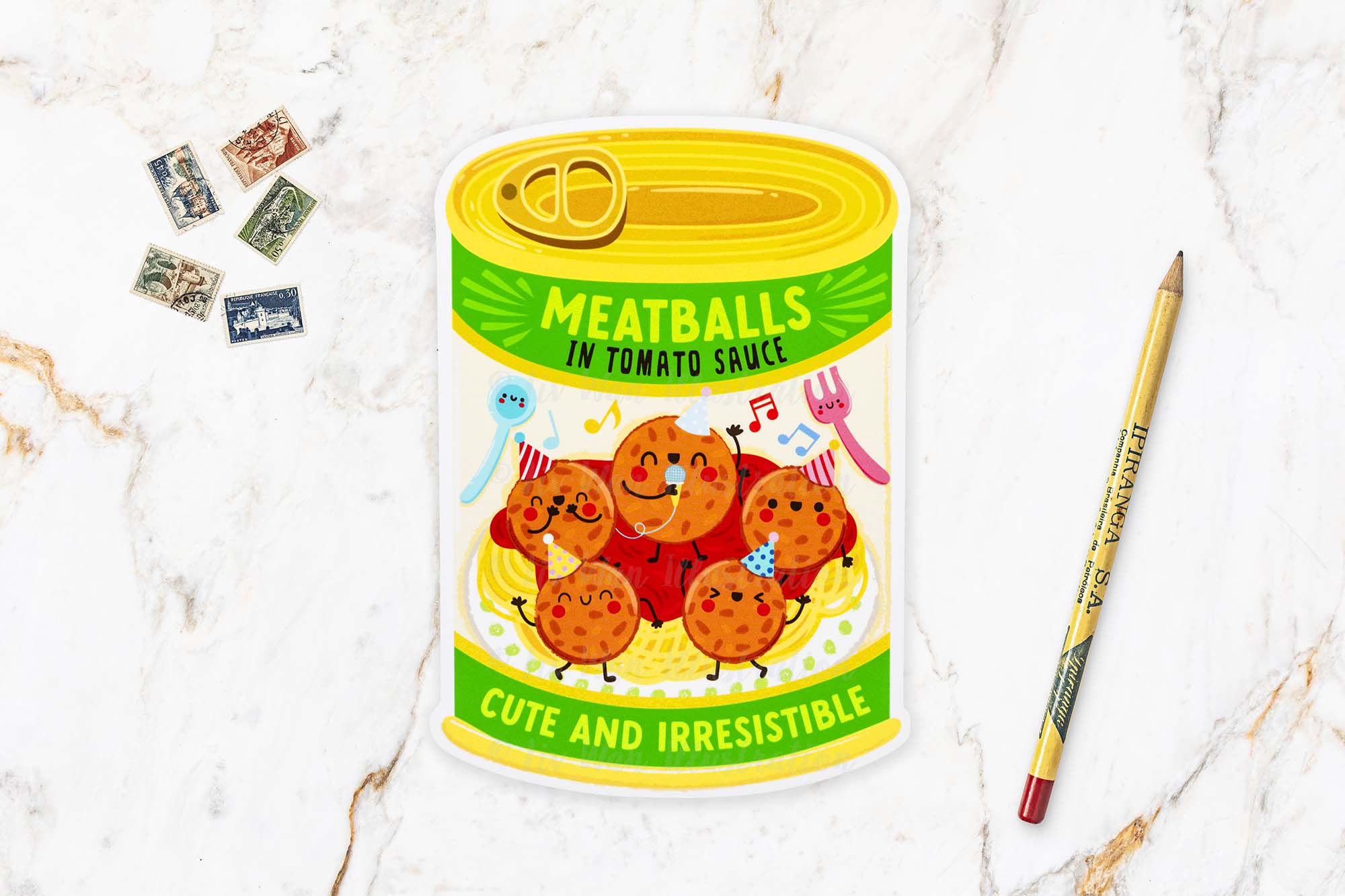 Meatballs Postcard