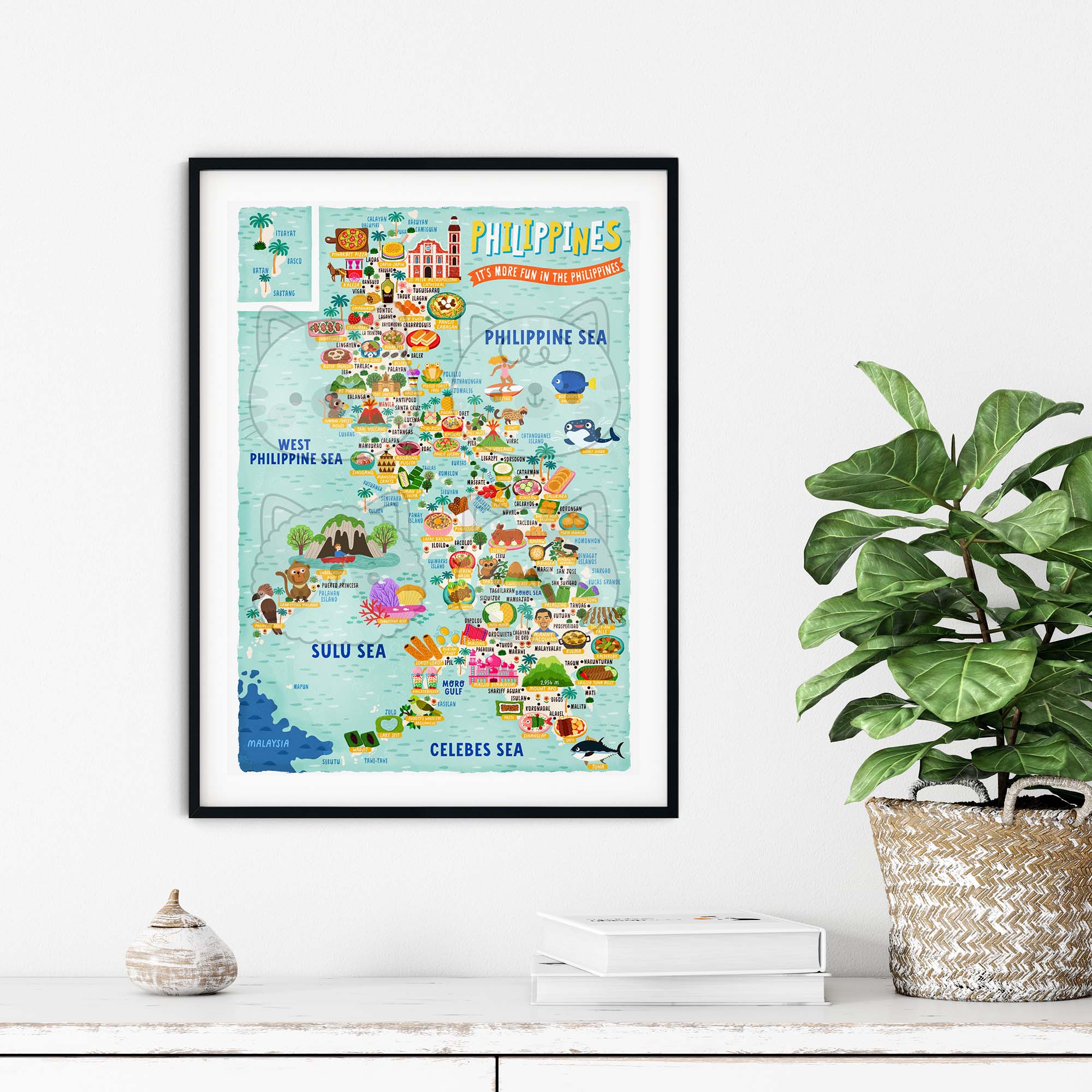 Philippines Map Poster