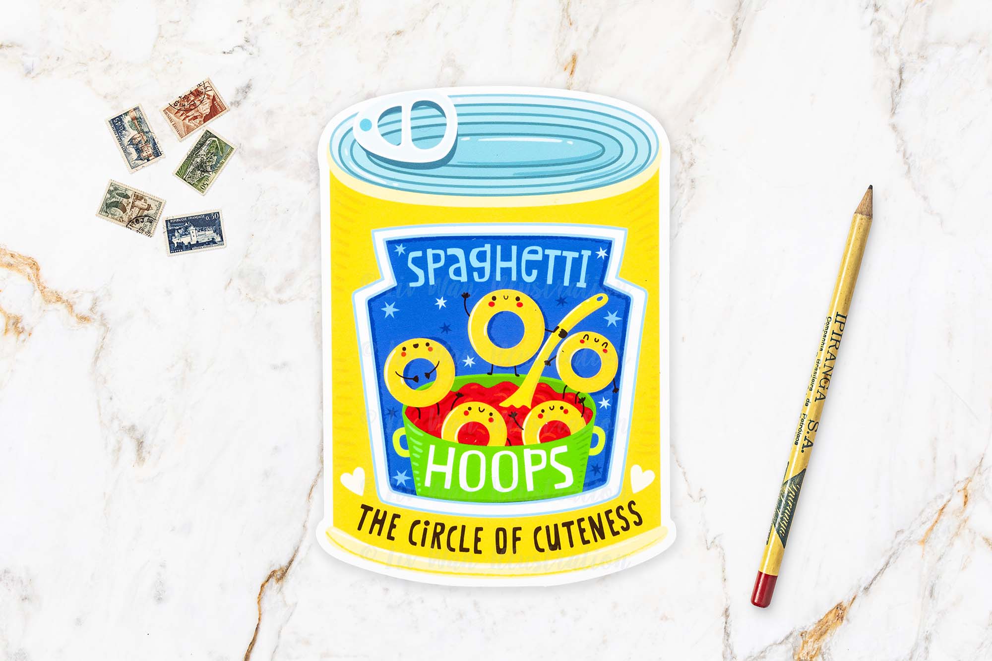 Spaghetti Hoops Postcard