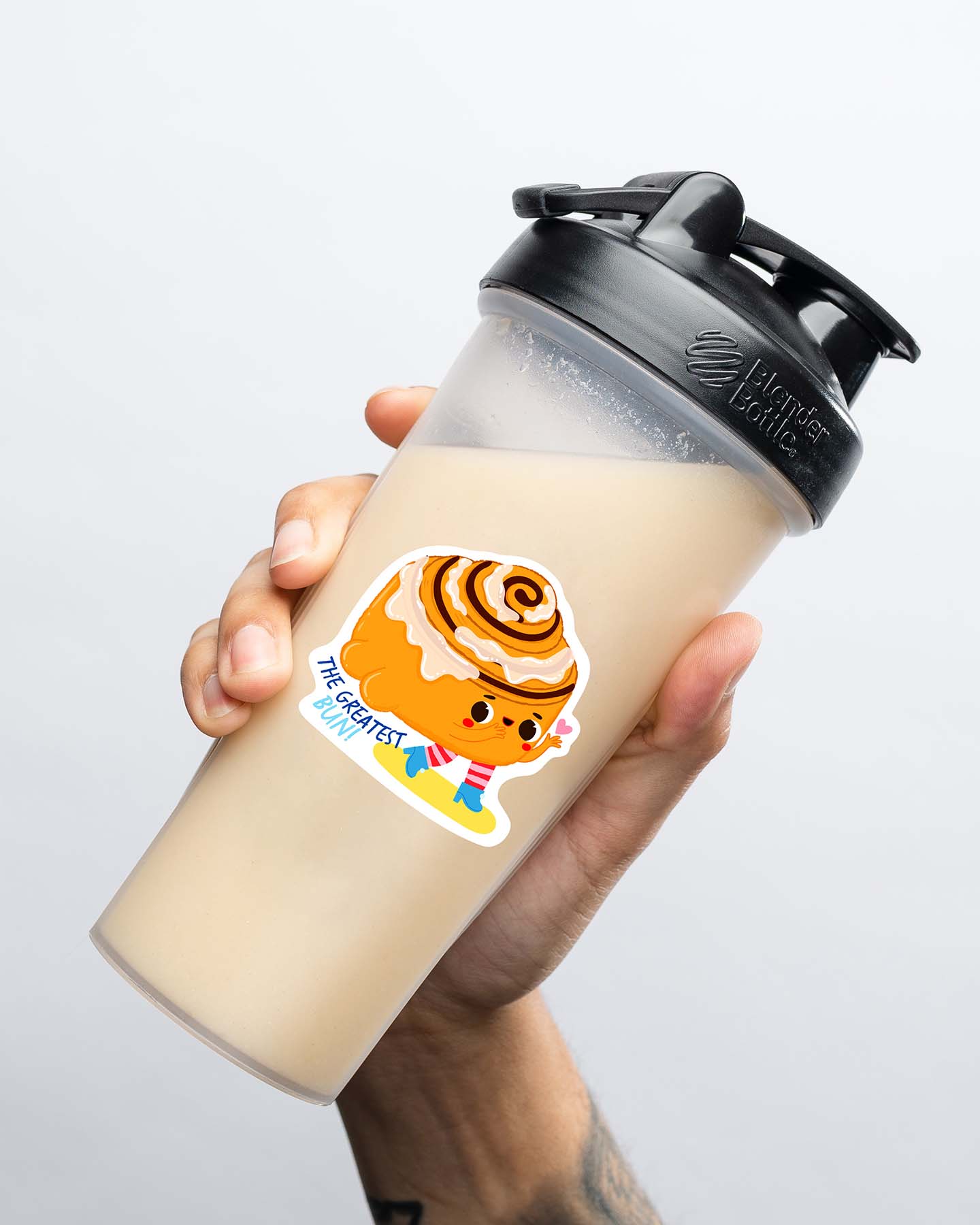 Cinnamon Bun Food Pun Sticker