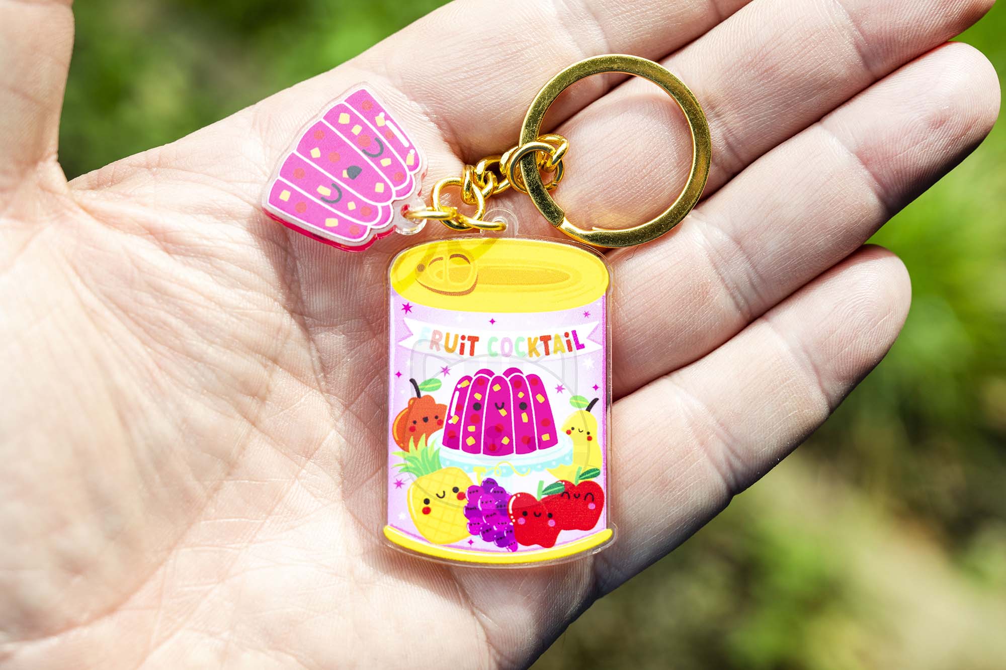 fruit cocktail keychain
