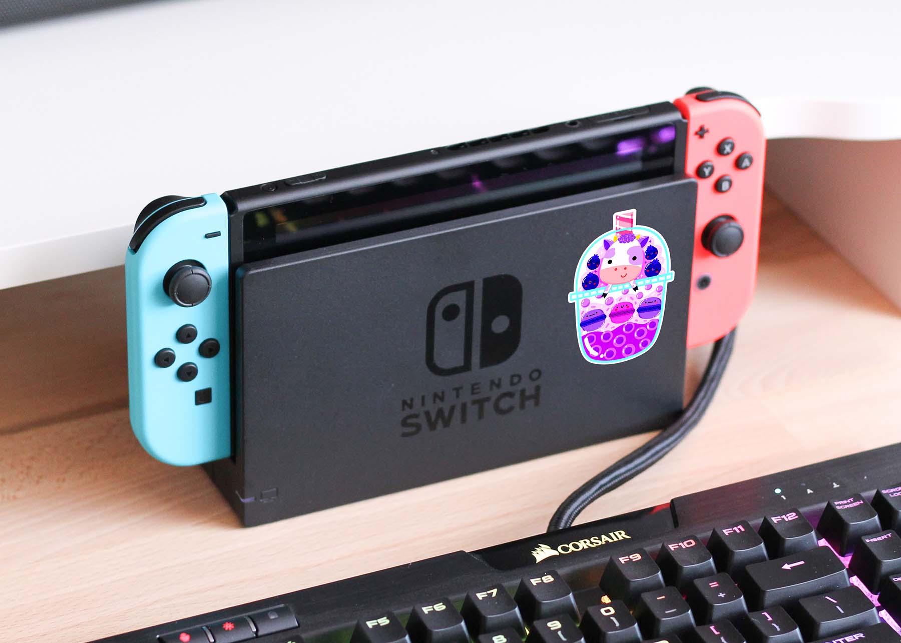 Blueberry Cow Bubble Tea Sticker