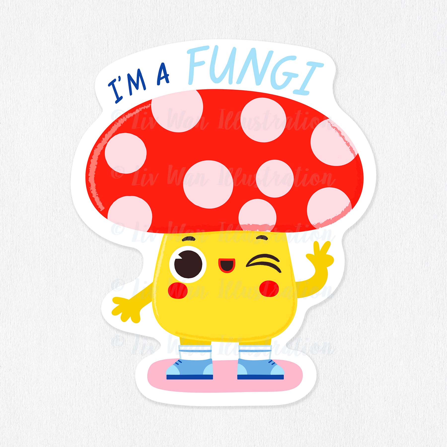 Fungi Food Pun Sticker