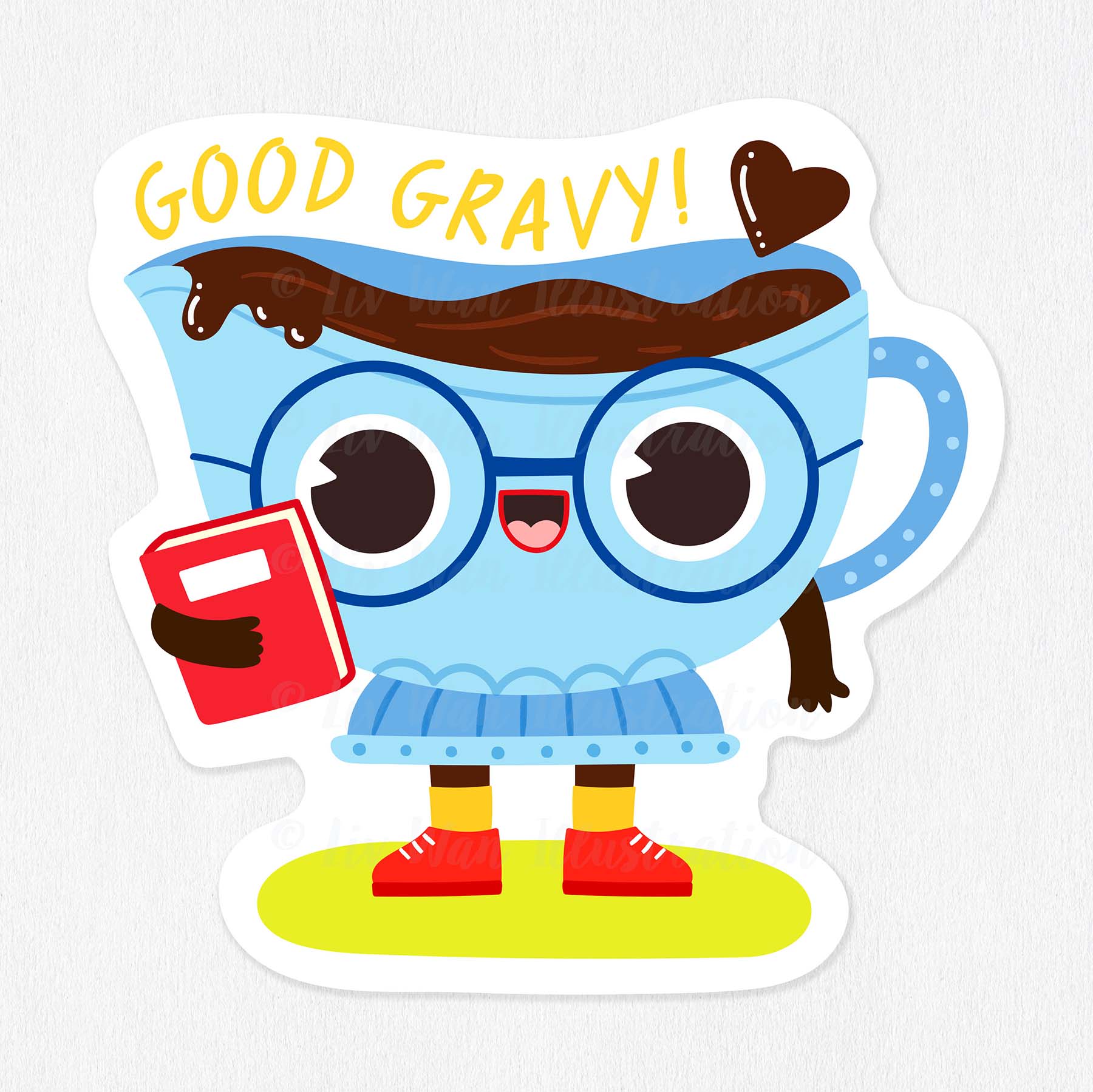 Gravy Food Pun Sticker