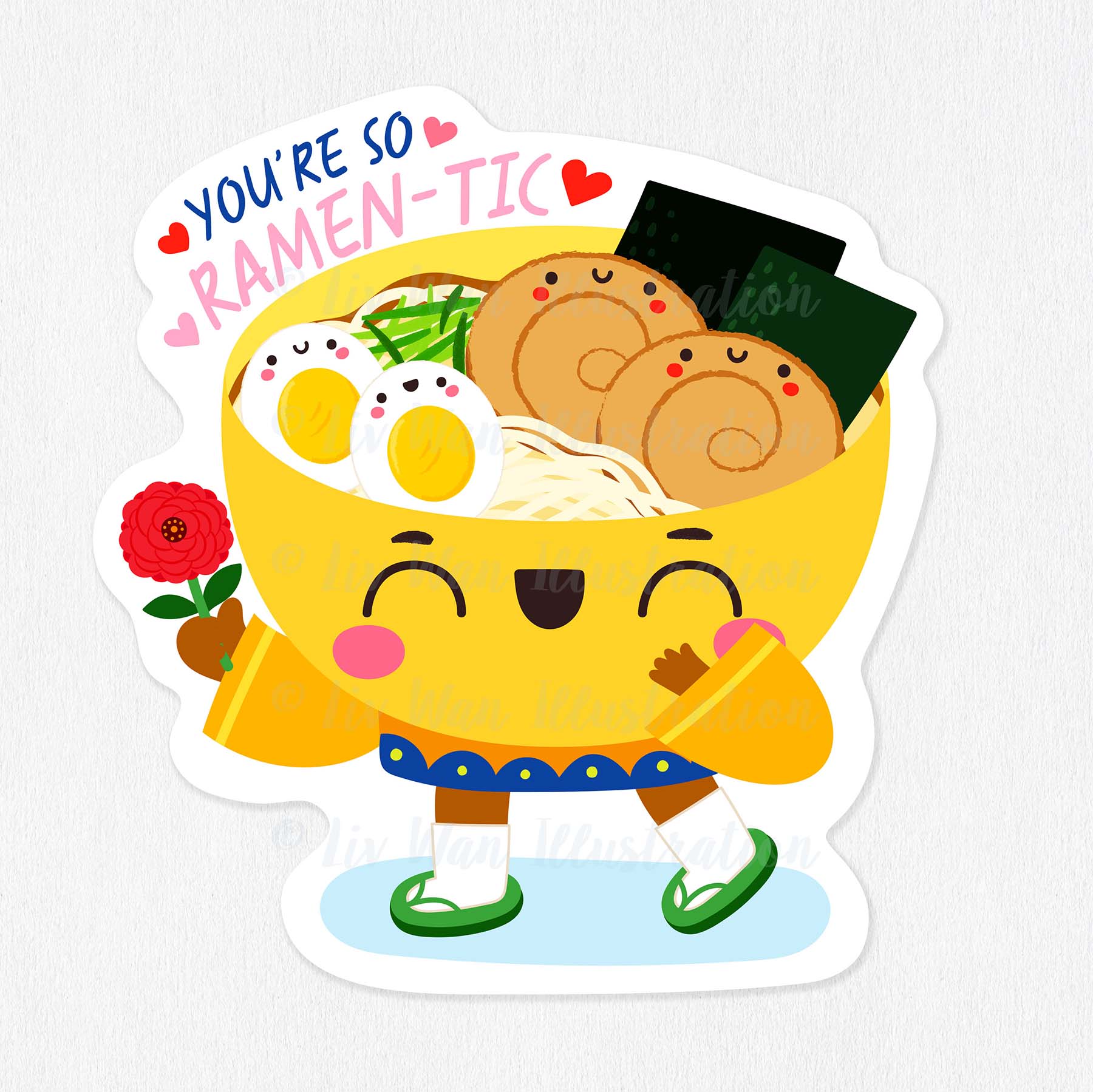 Ramen Food Pun Sticker