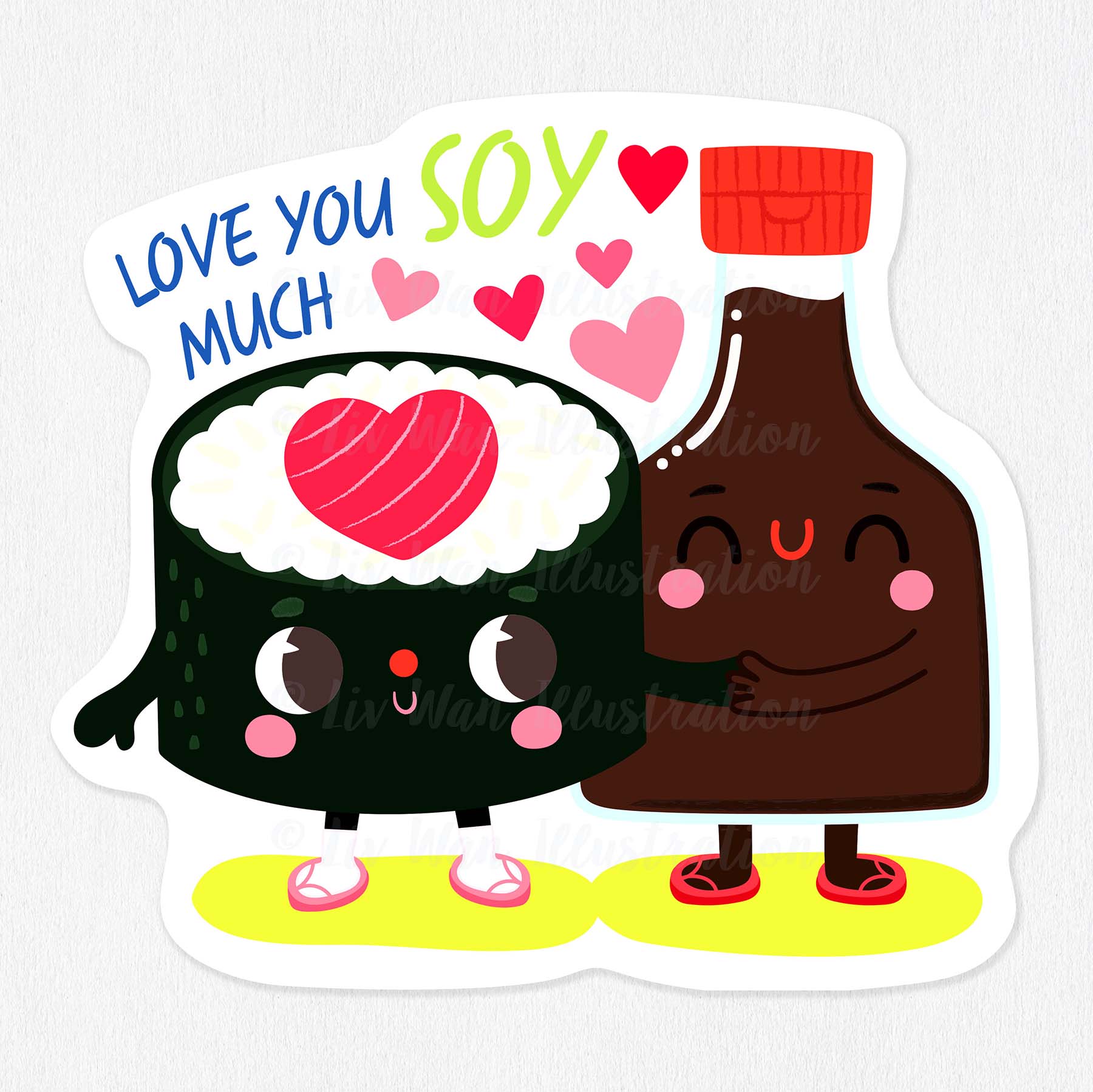 Soy Sauce Food Pun Sticker