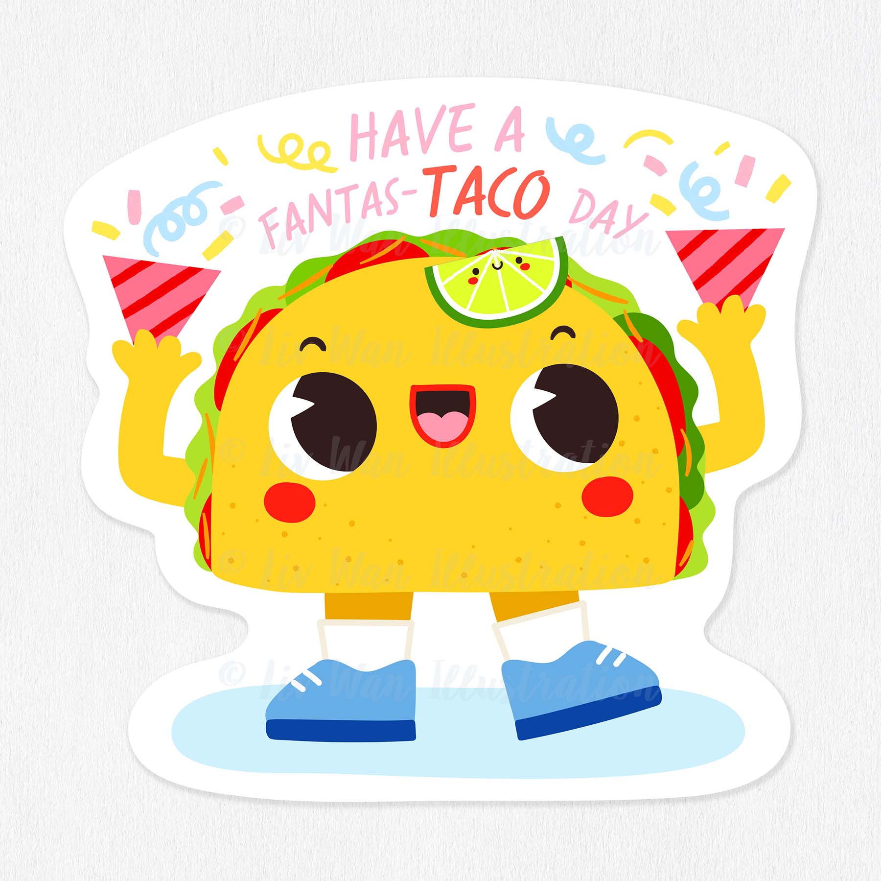 Taco Food Pun Sticker