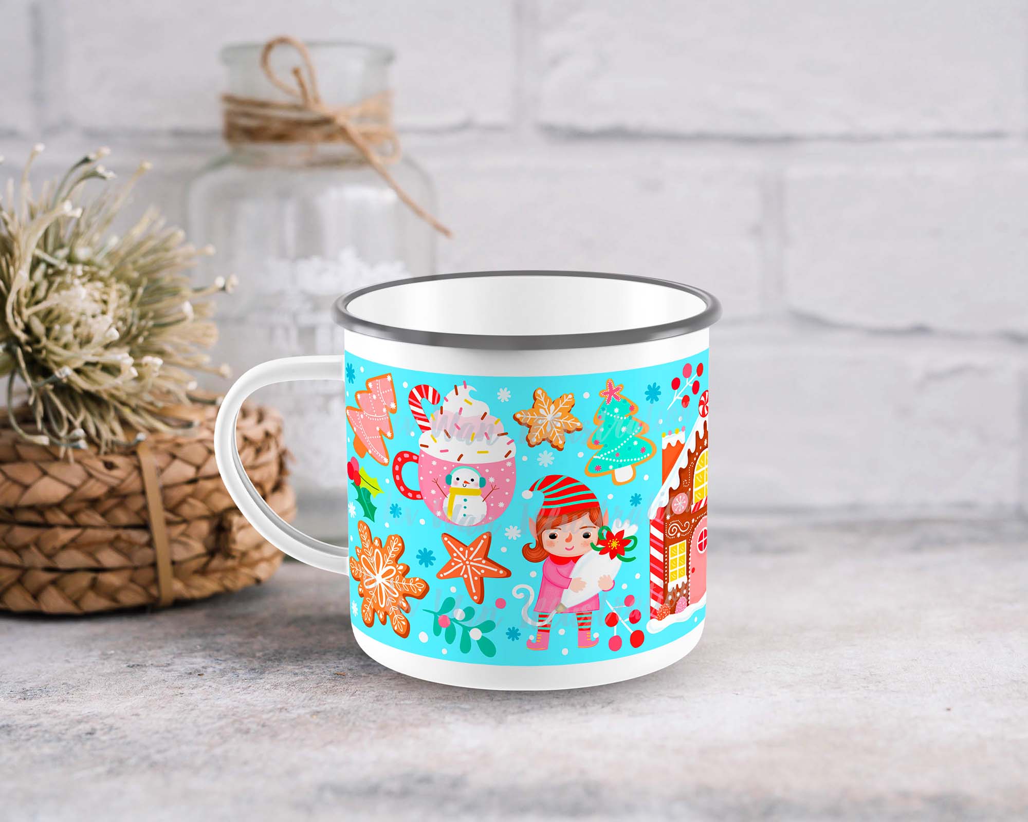 Christmas Elf Camping Mug